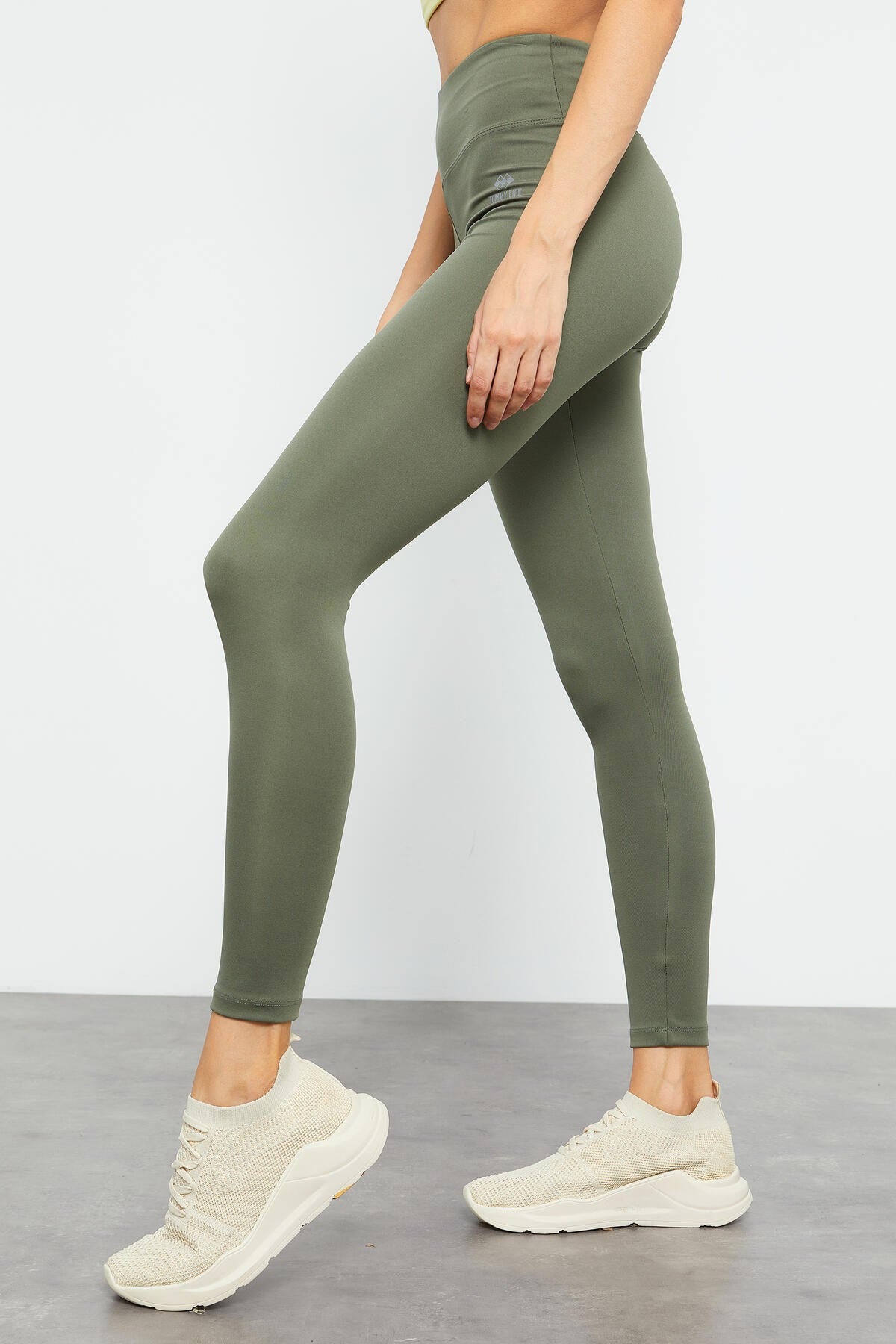 Image of Çağla Yüksek Bel Streç Slim Fit Dar Paça Kadın Tayt - 94545