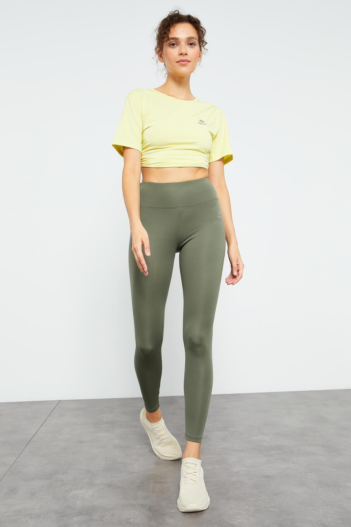 Image of Çağla Yüksek Bel Streç Slim Fit Dar Paça Kadın Tayt - 94545