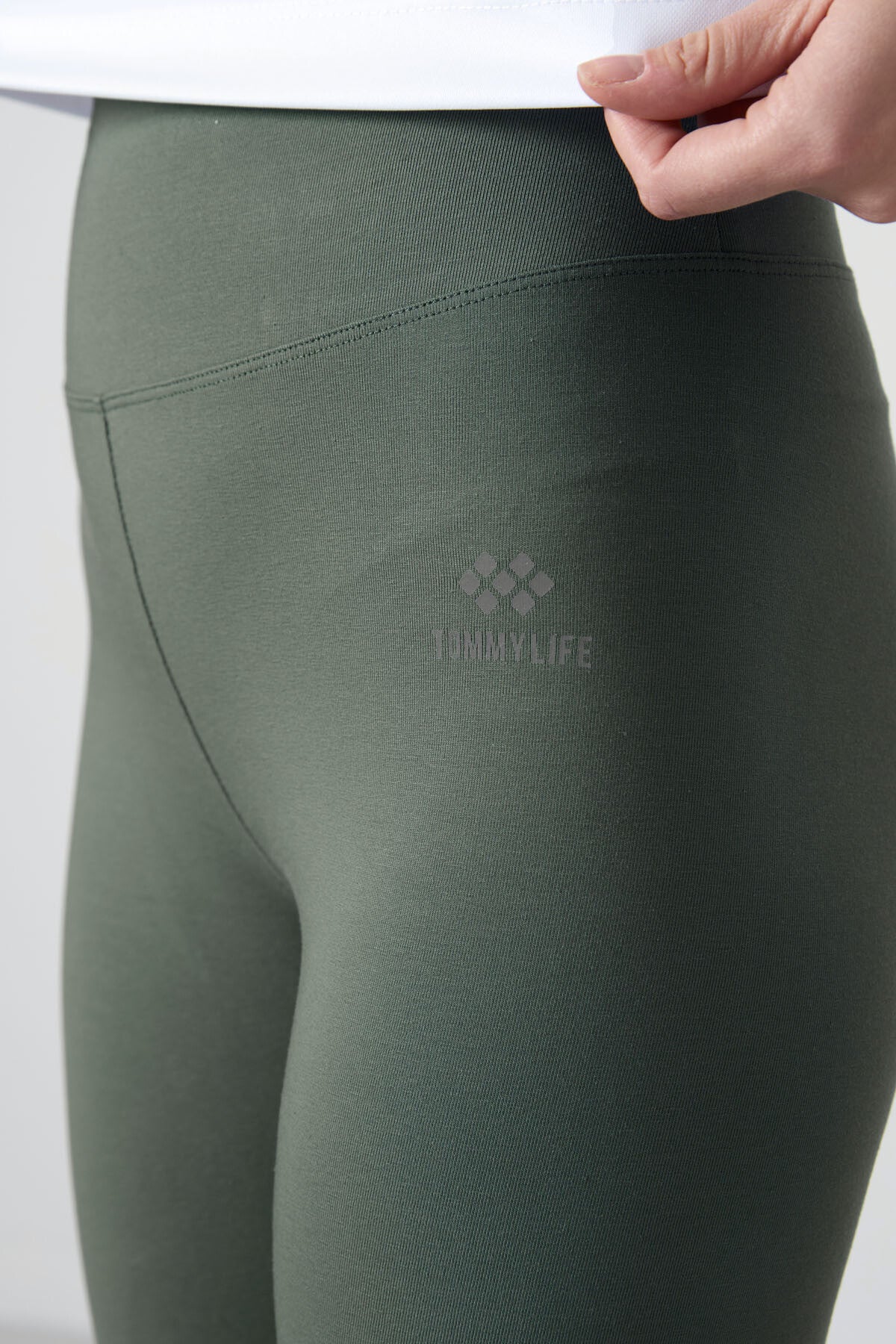 Image of Çağla Yüksek Bel Toparlayıcı Slim Fit Dar Paça Kadın Tayt - 94011