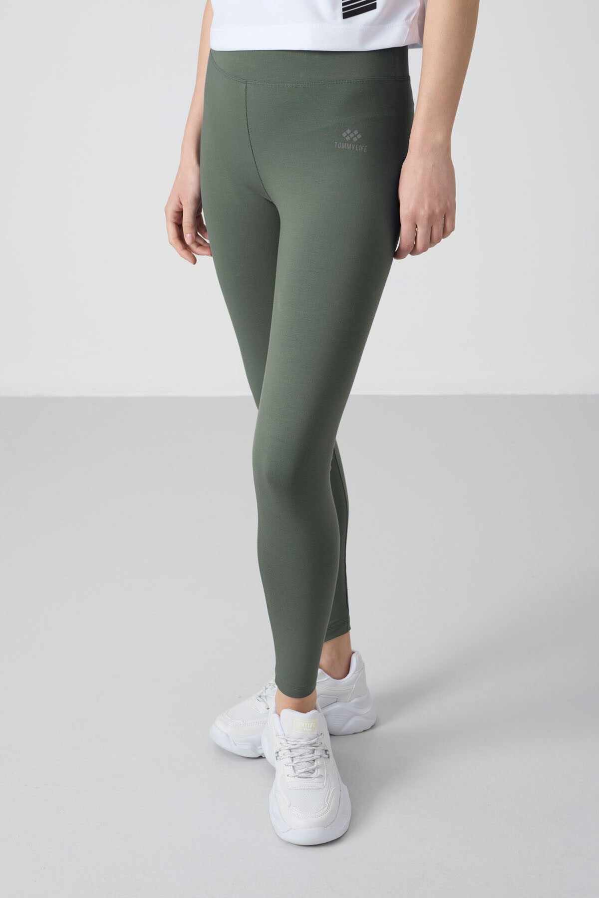 Image of Çağla Yüksek Bel Toparlayıcı Slim Fit Dar Paça Kadın Tayt - 94011