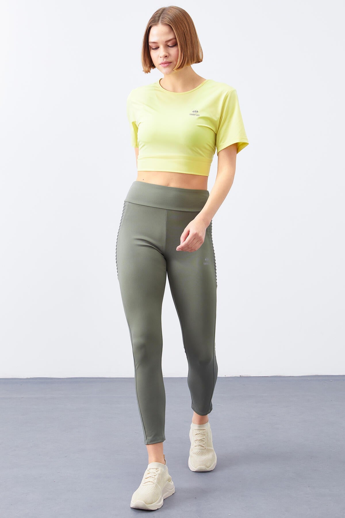 Image of Çağla Yüksek Bel Toparlayıcı Slim Fit Dar Paça Kadın Tayt  - 94568