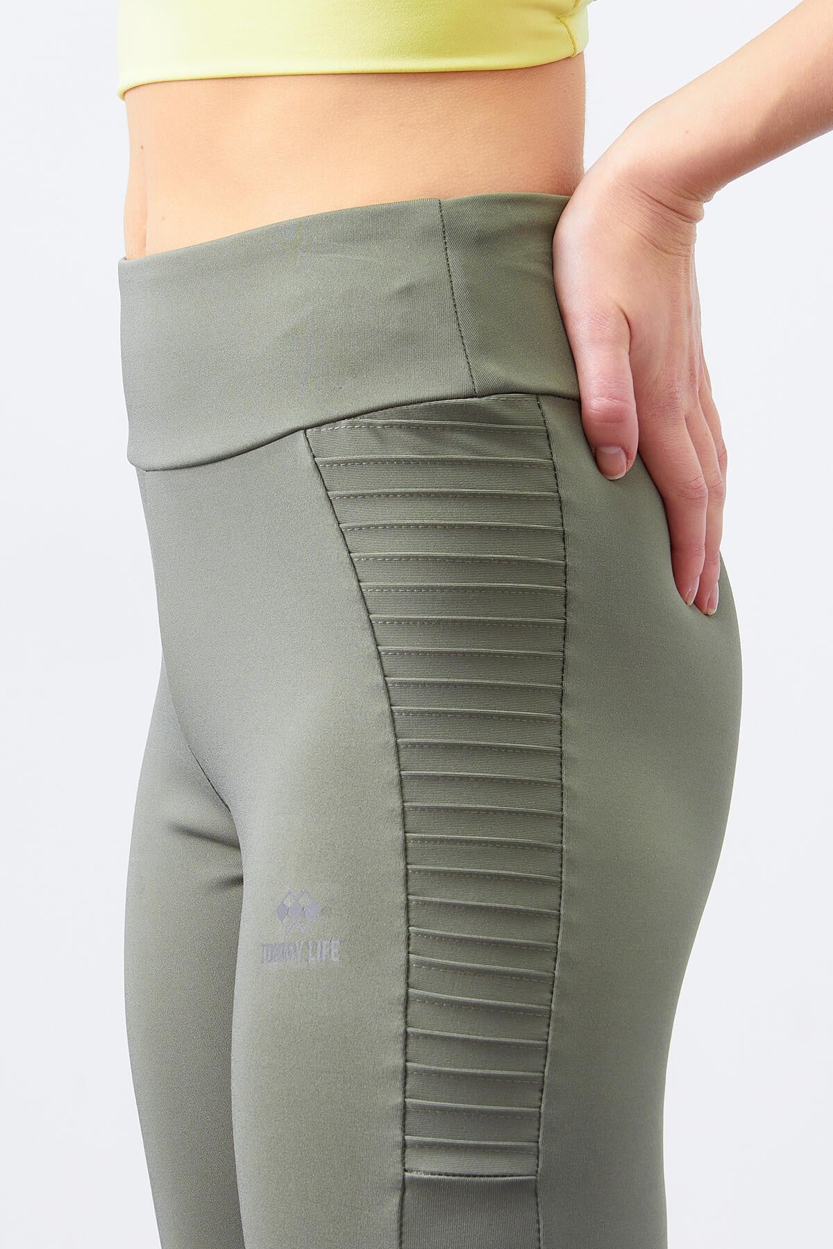 Image of Çağla Yüksek Bel Toparlayıcı Slim Fit Dar Paça Kadın Tayt  - 94568