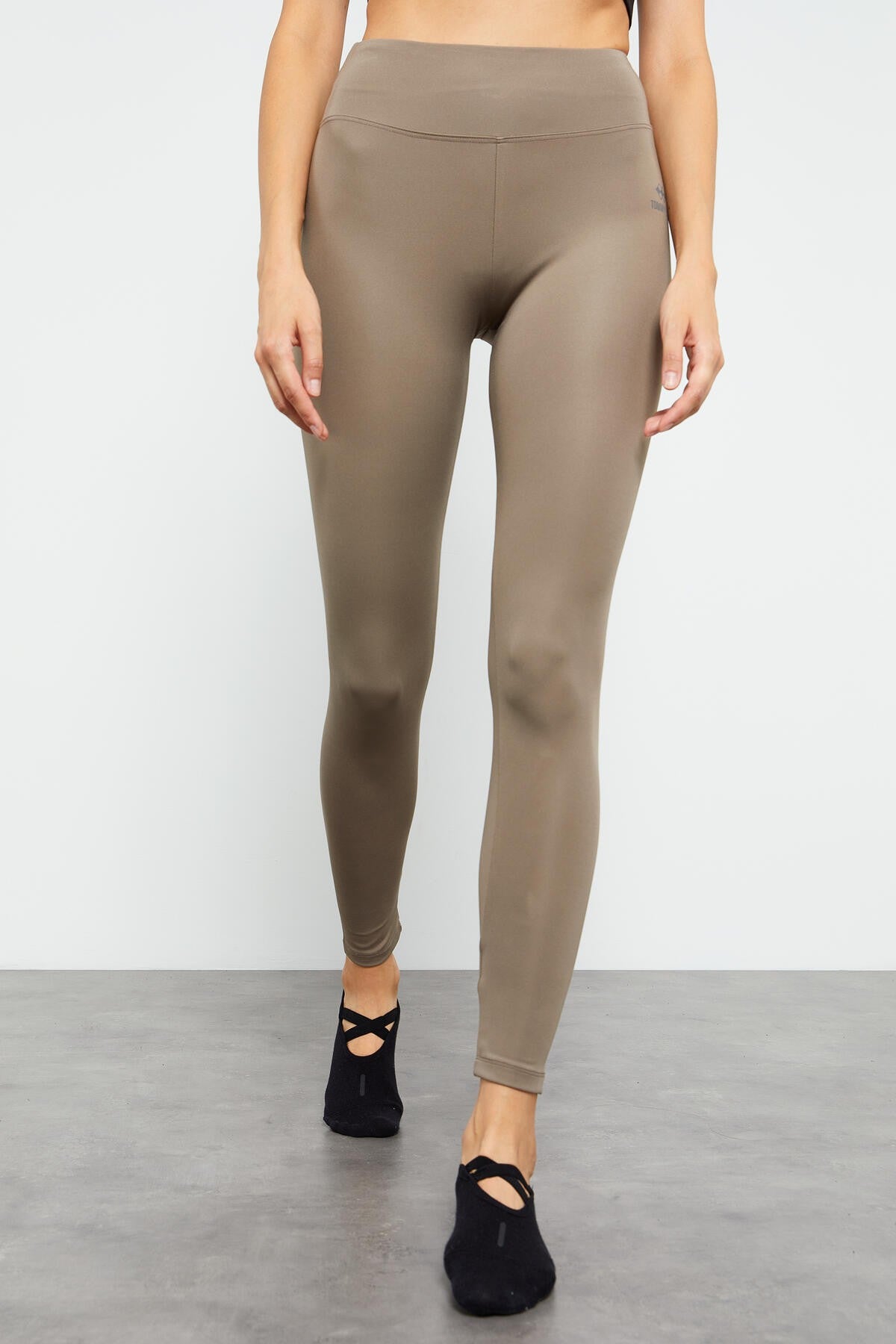 Image of Camel Yüksek Bel Streç Slim Fit Dar Paça Kadın Tayt - 94545