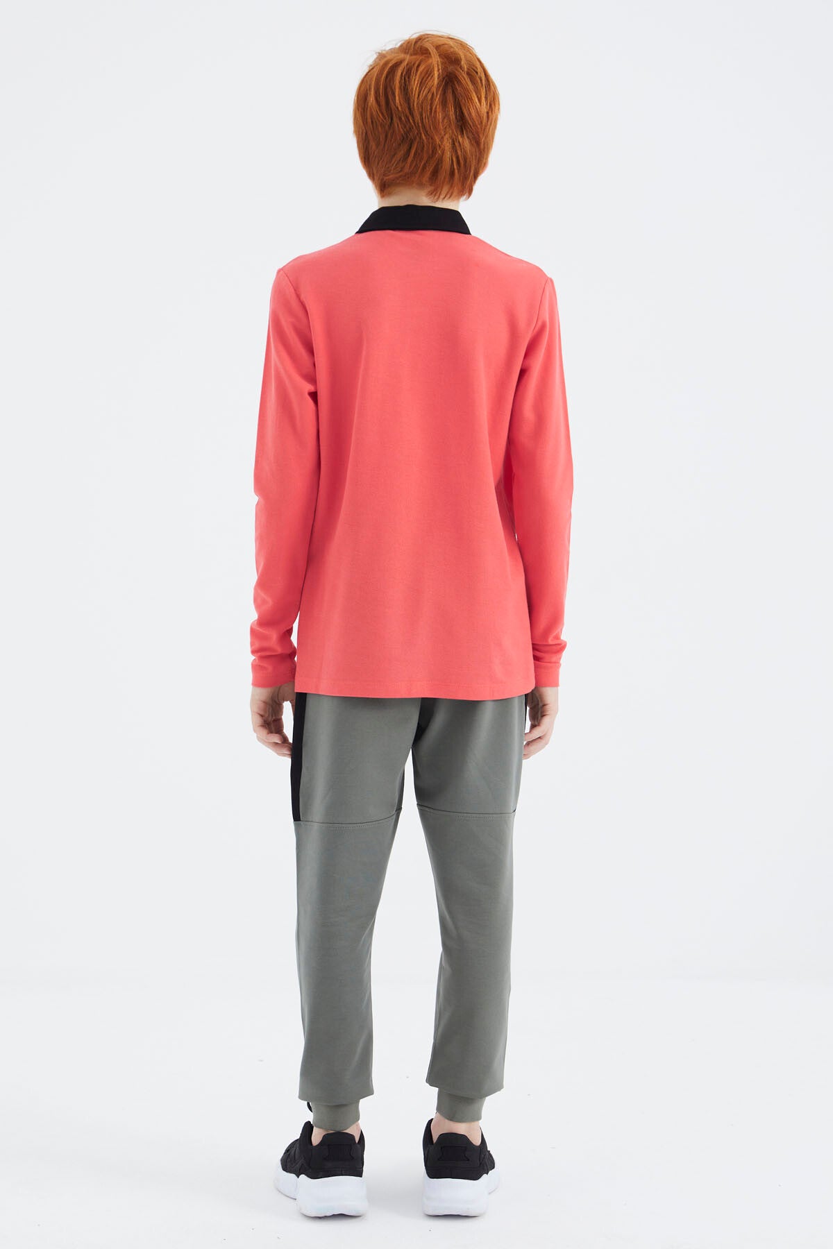 Image of Tricou Coral cu Guler Polo Basic pentru Băieți - 11171