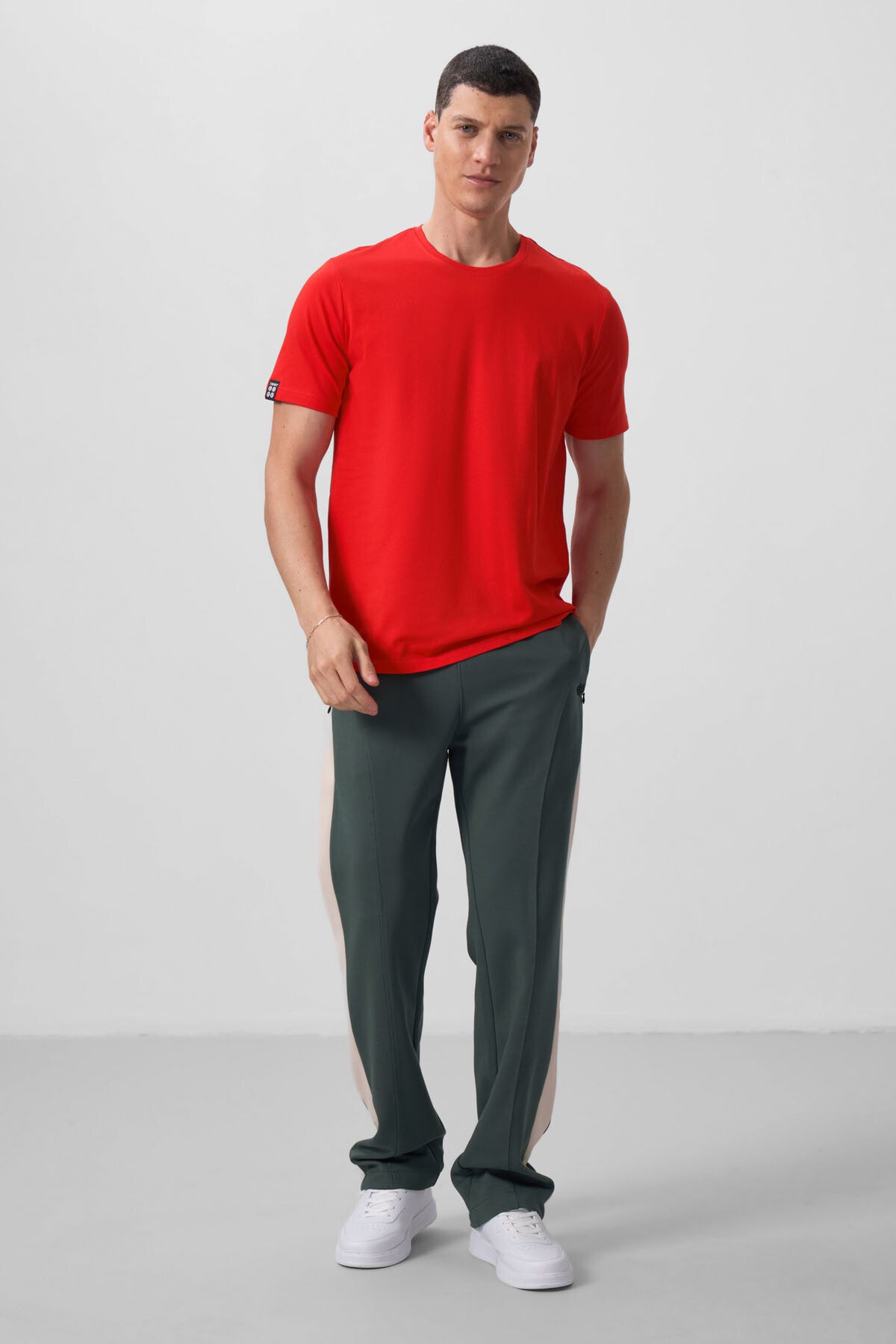 Image of Fiesta Erkek Basic Kısa Kol Standart Kalıp O Yaka T-shirt - 87911