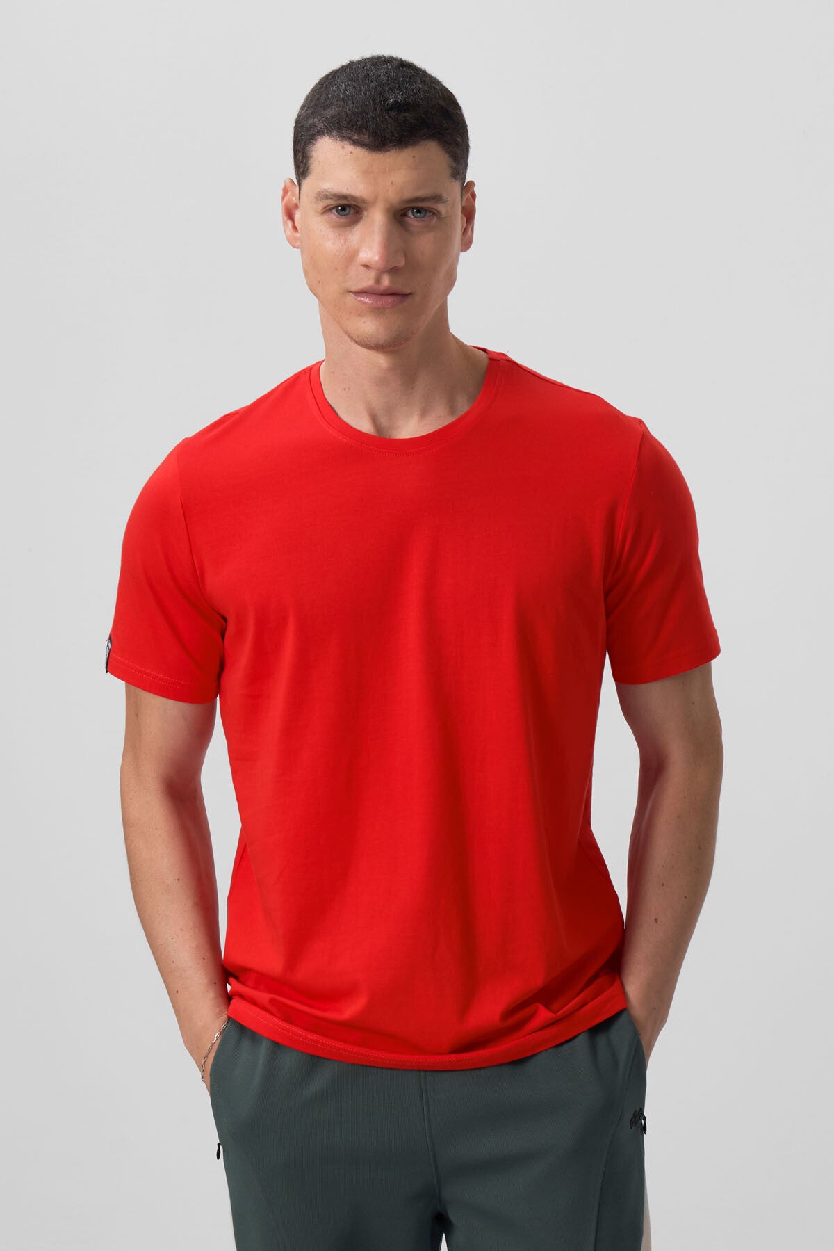 Image of Fiesta Erkek Basic Kısa Kol Standart Kalıp O Yaka T-shirt - 87911