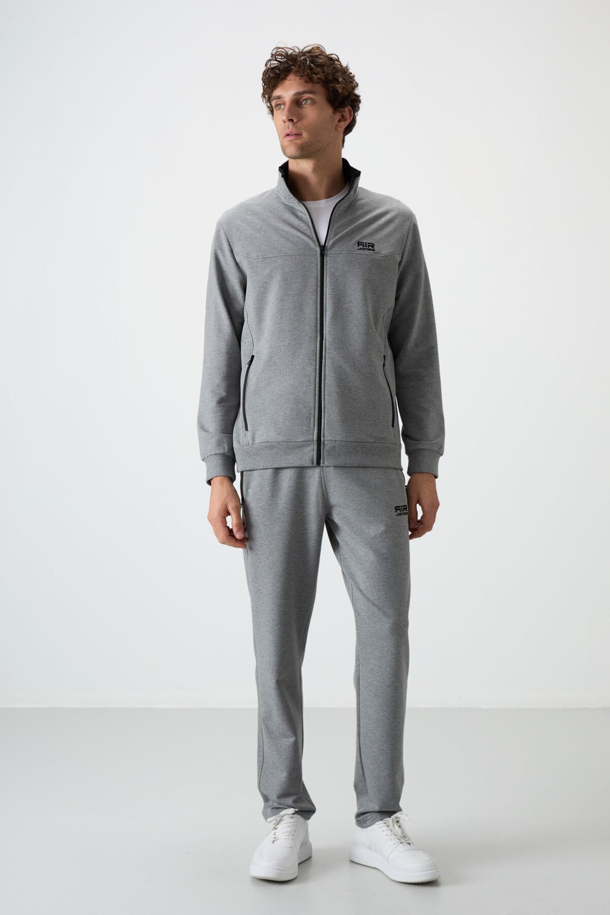Image of Set trening Troy Grey Melange Standard Fit pentru bărbați - 85196