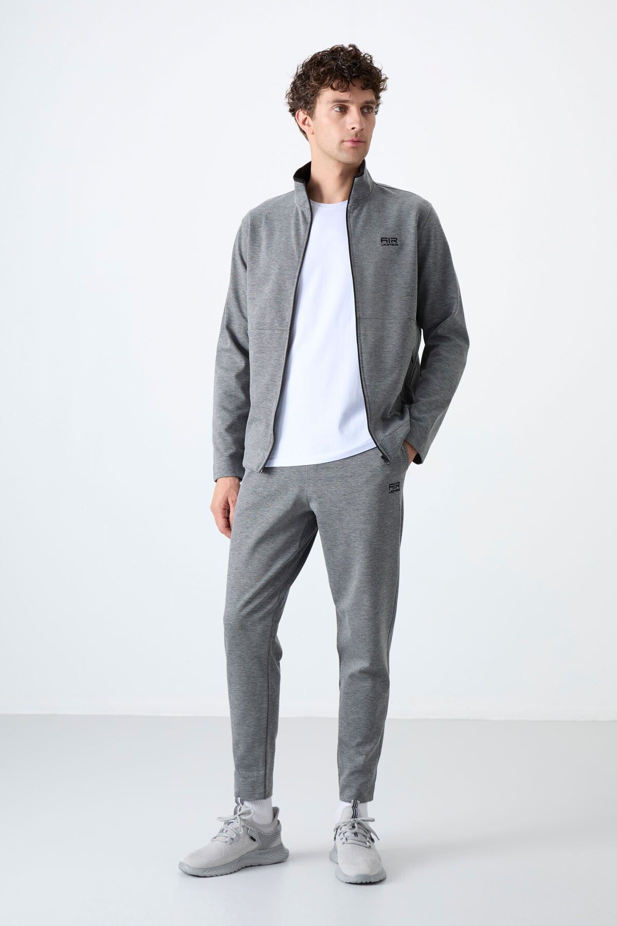 Image of Set trening Carlos Grey Melange Standard Fit pentru bărbați - 85209