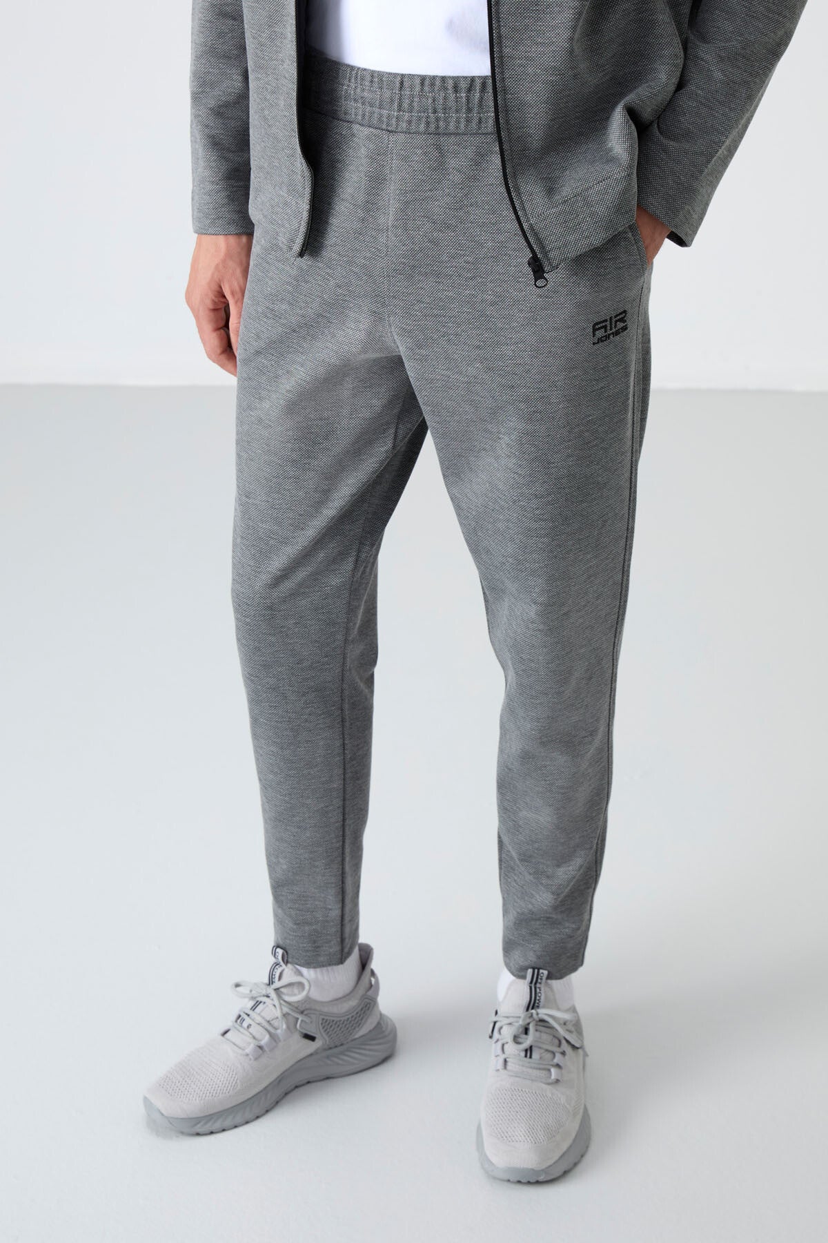 Image of Set trening Carlos Grey Melange Standard Fit pentru bărbați - 85209