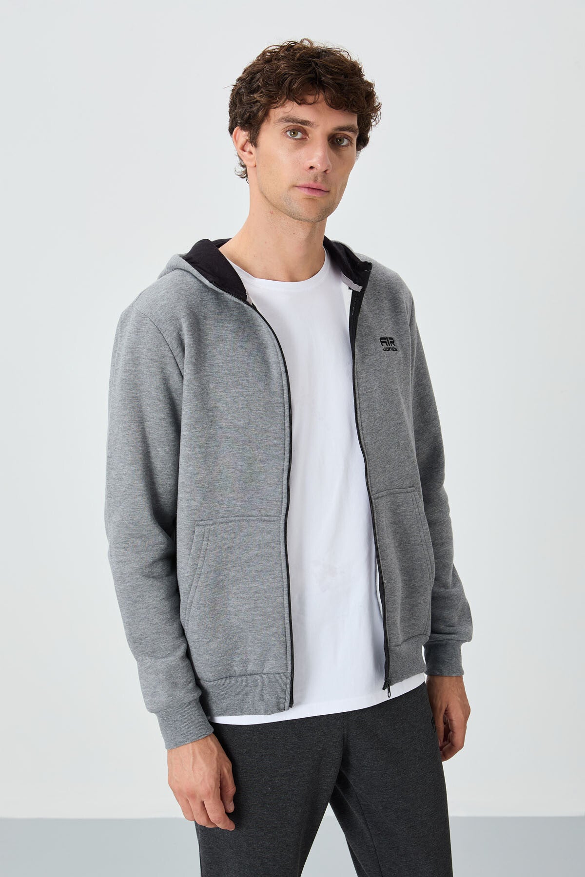 Image of Hector Gri Melanj Şardonlu Erkek Sweatshirt - 88139