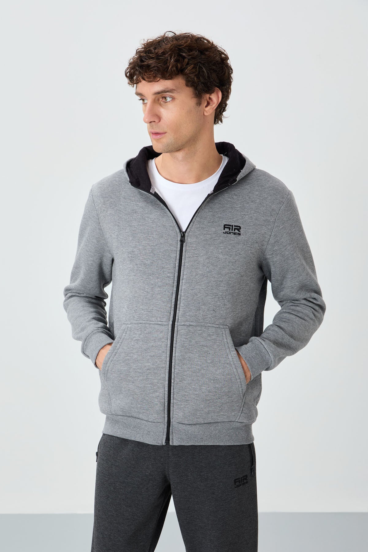 Image of Hector Gri Melanj Şardonlu Erkek Sweatshirt - 88139