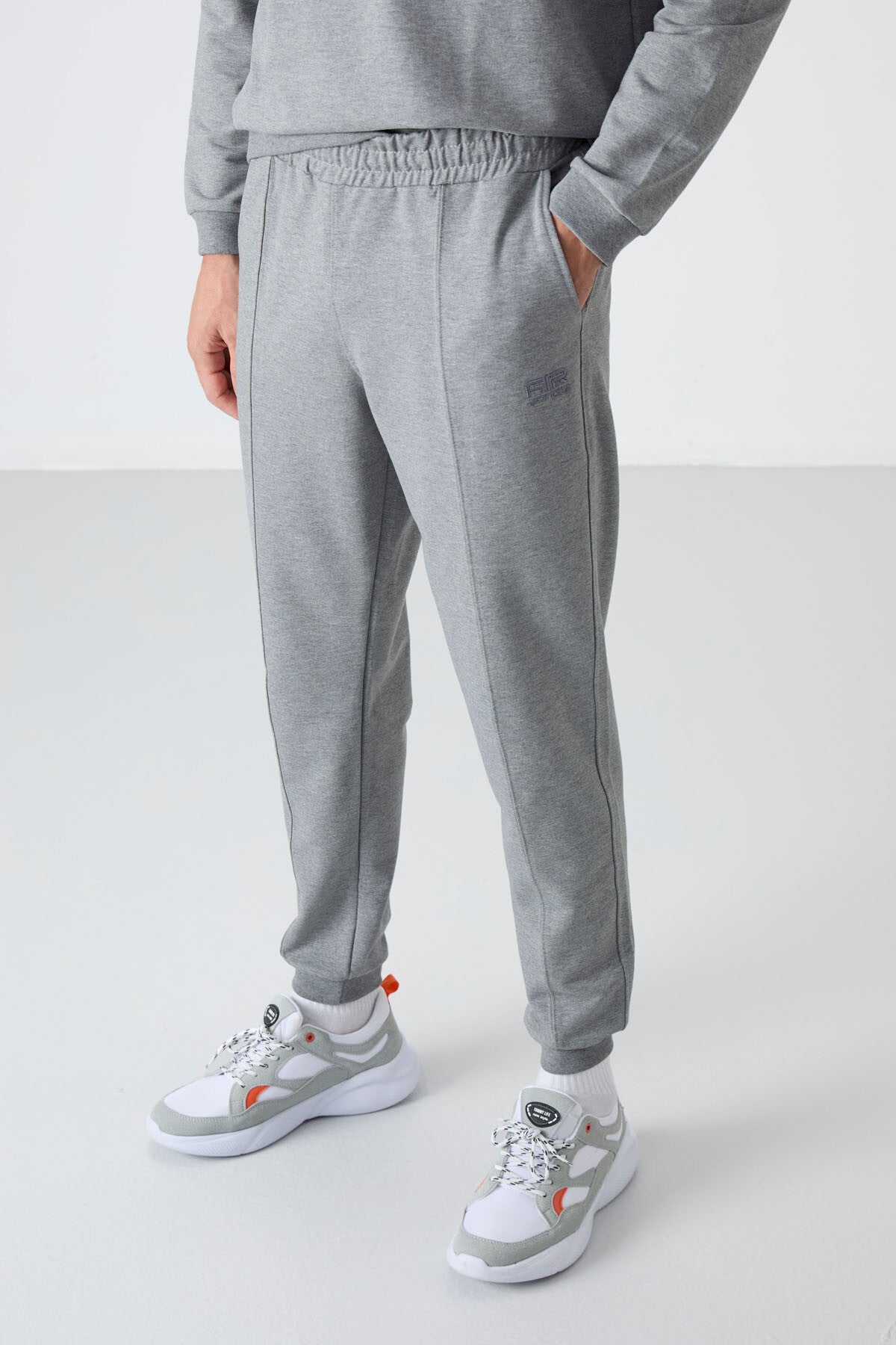 Image of Set trening Keith Grey Melange Basic pentru bărbați - 85231
