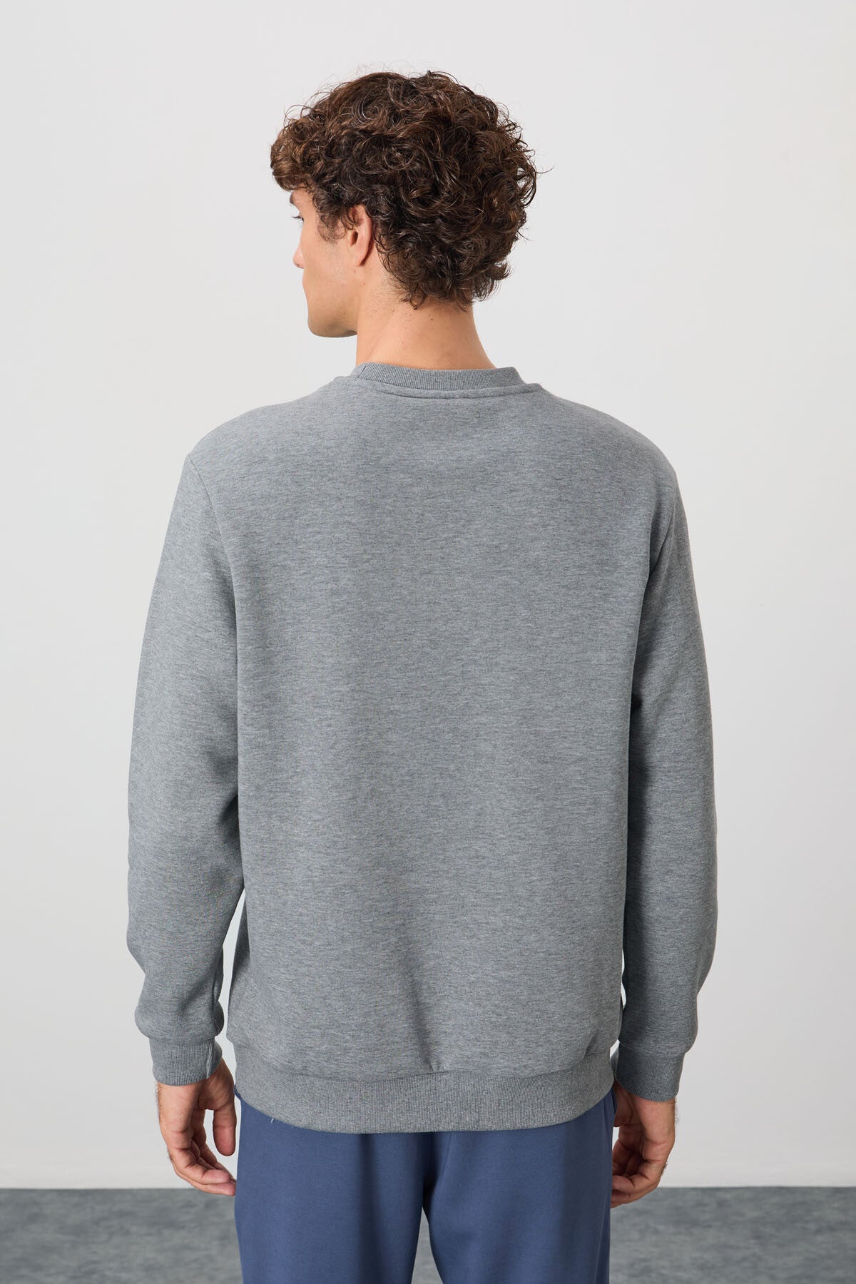 Image of Omar Gri Melanj Şardonlu Erkek Sweatshirt - 88137