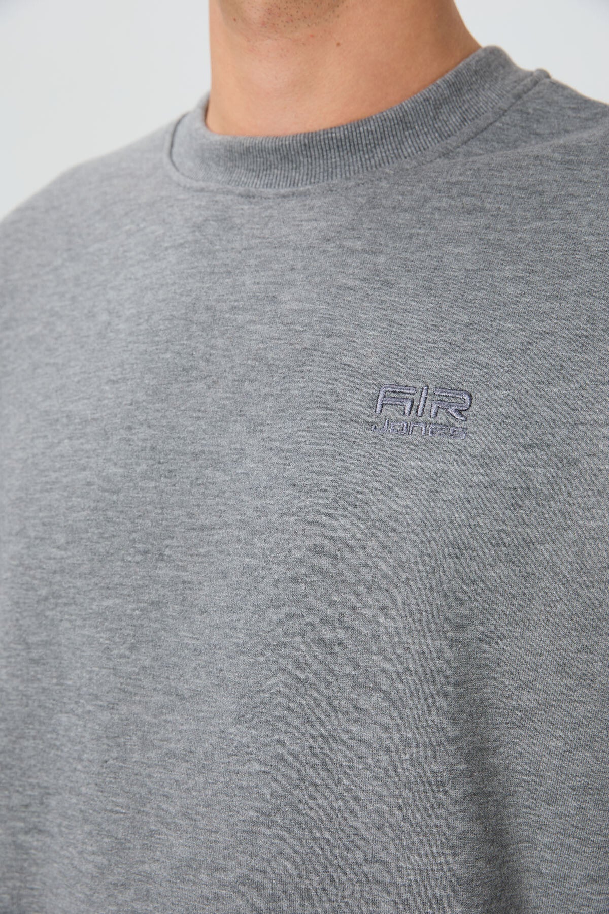 Image of Omar Gri Melanj Şardonlu Erkek Sweatshirt - 88137