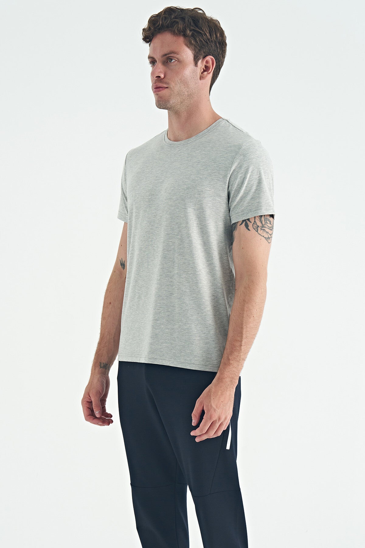 Image of Calvin Gri Melanj Basic Erkek T-Shirt - 88245
