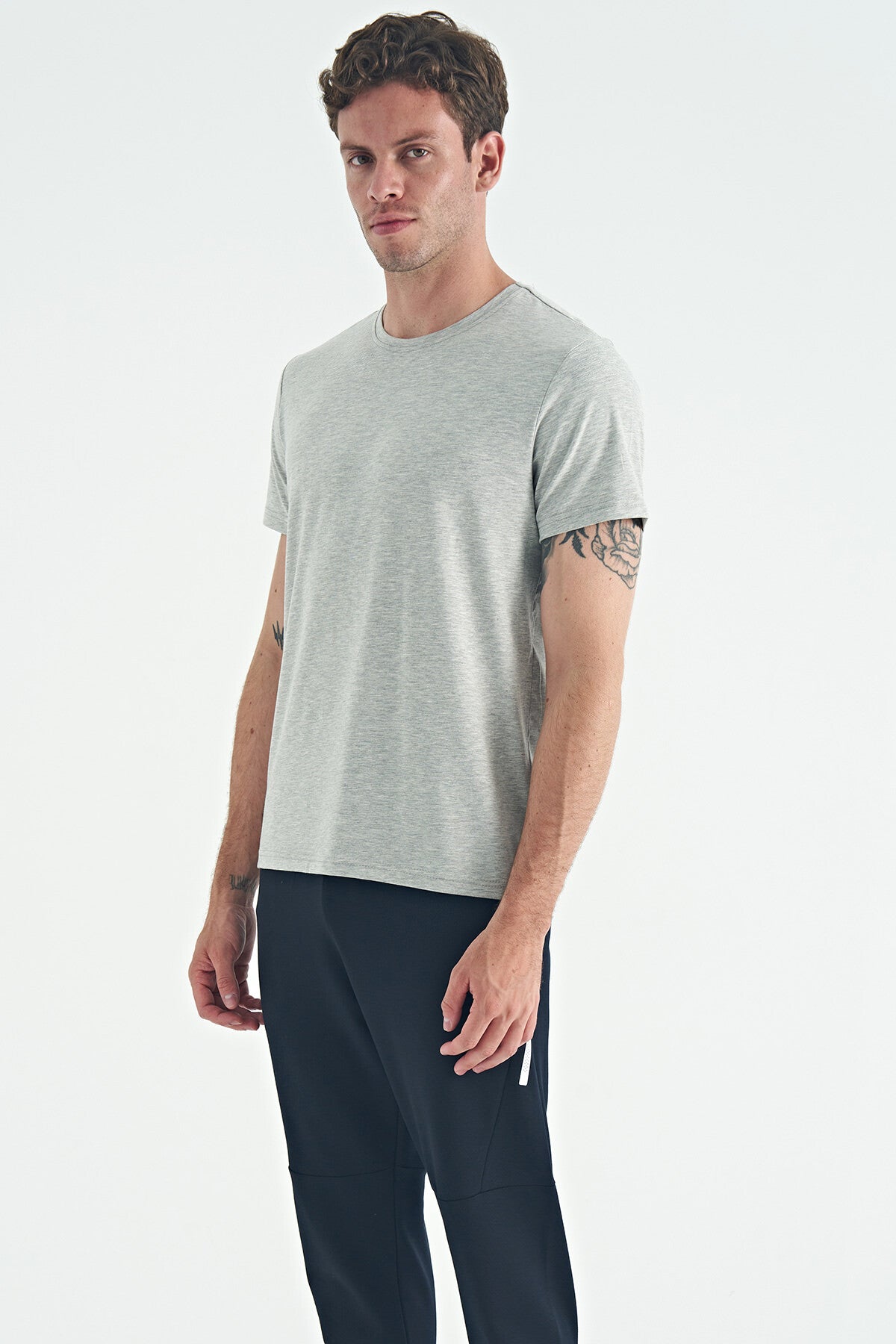 Image of Calvin Gri Melanj Basic Erkek T-Shirt - 88245