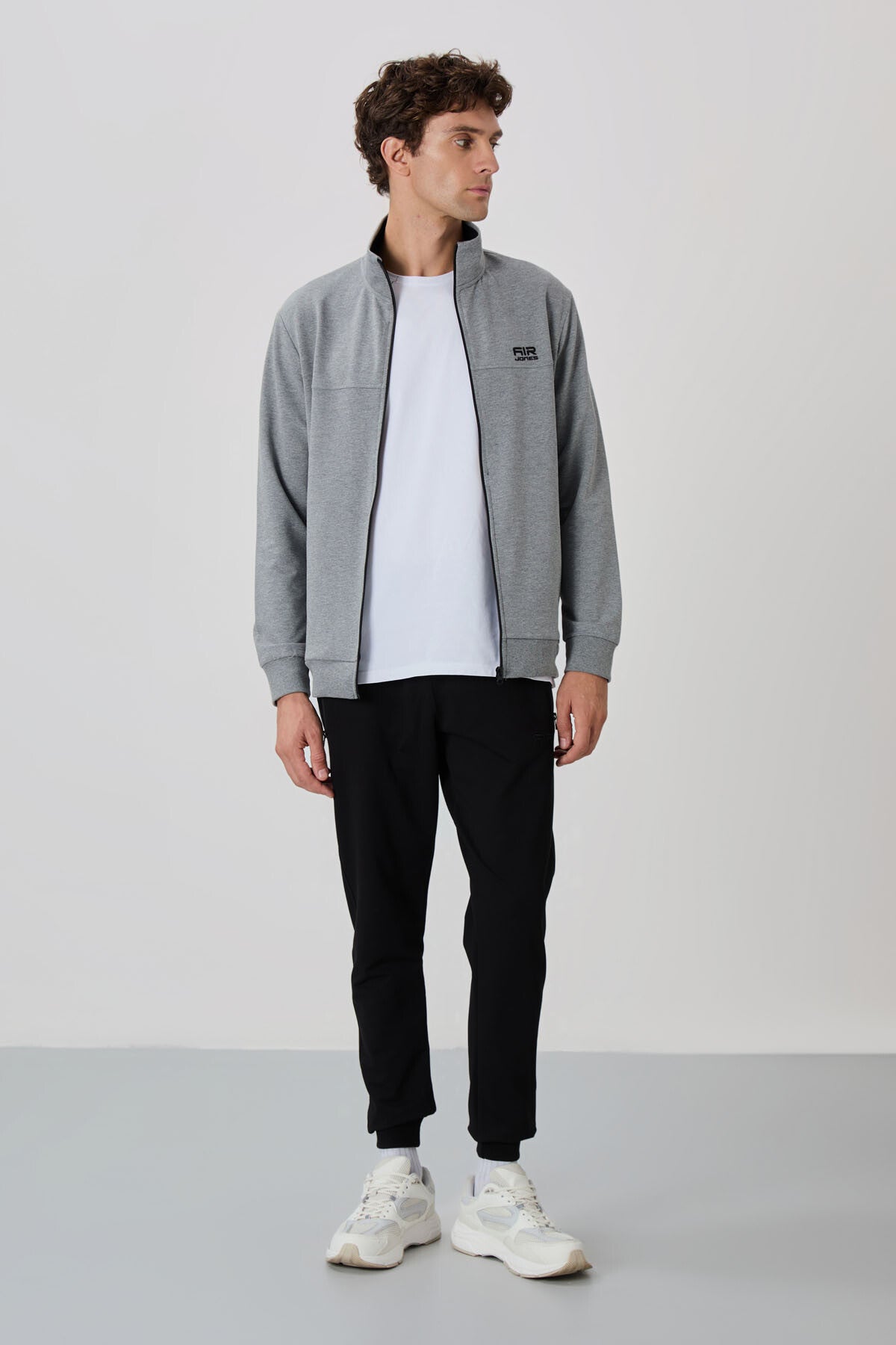 Image of Anton Gri Melanj - Siyah Jogger Eşofman Takım - 85178