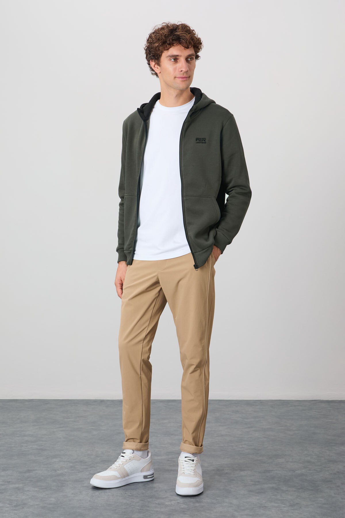 Image of Hanorac Hector Khaki Brushed pentru bărbați - 88139