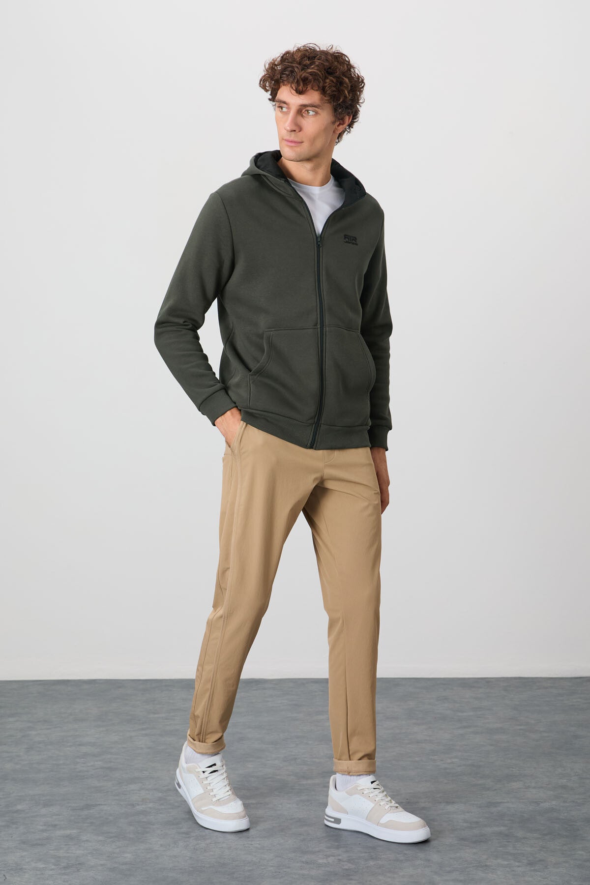 Image of Hanorac Hector Khaki Brushed pentru bărbați - 88139