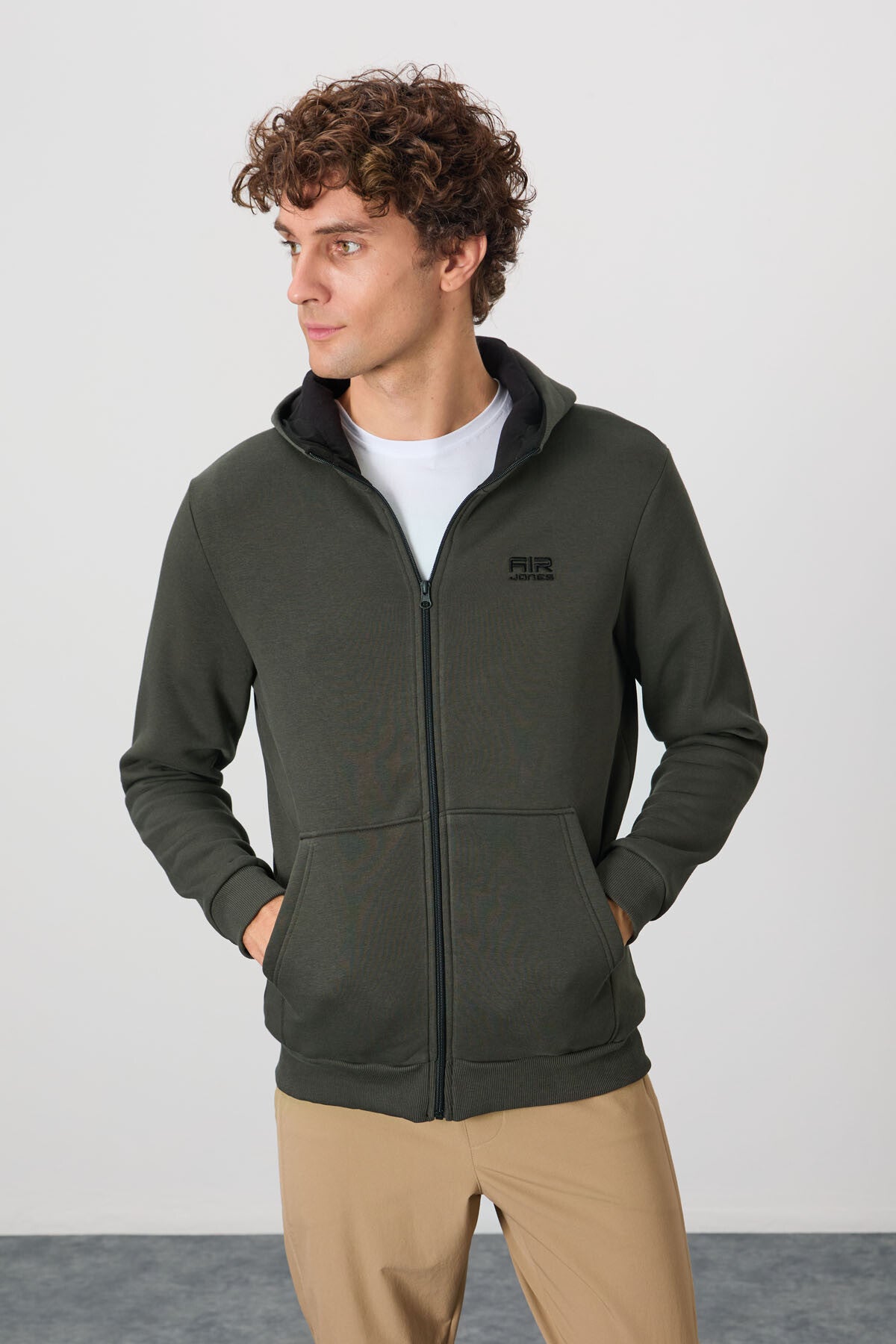 Image of Hanorac Hector Khaki Brushed pentru bărbați - 88139