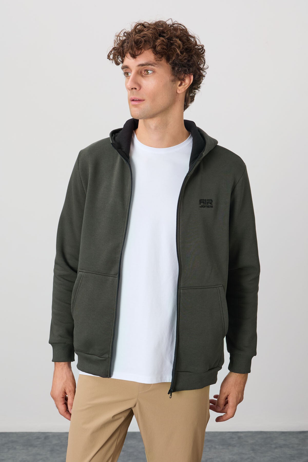 Image of Hanorac Hector Khaki Brushed pentru bărbați - 88139