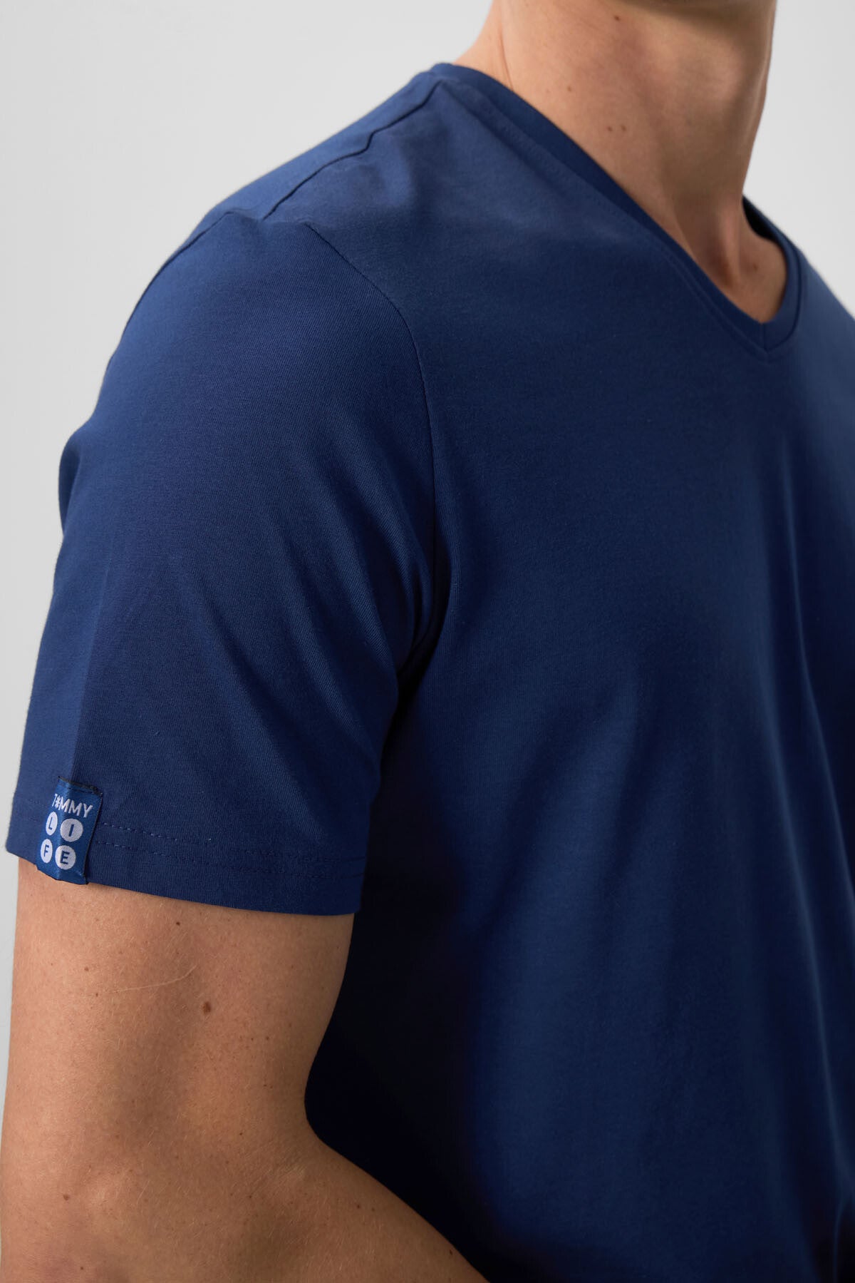 Image of İndigo Basic Kısa Kol Standart Kalıp V Yaka Erkek T-Shirt - 87912