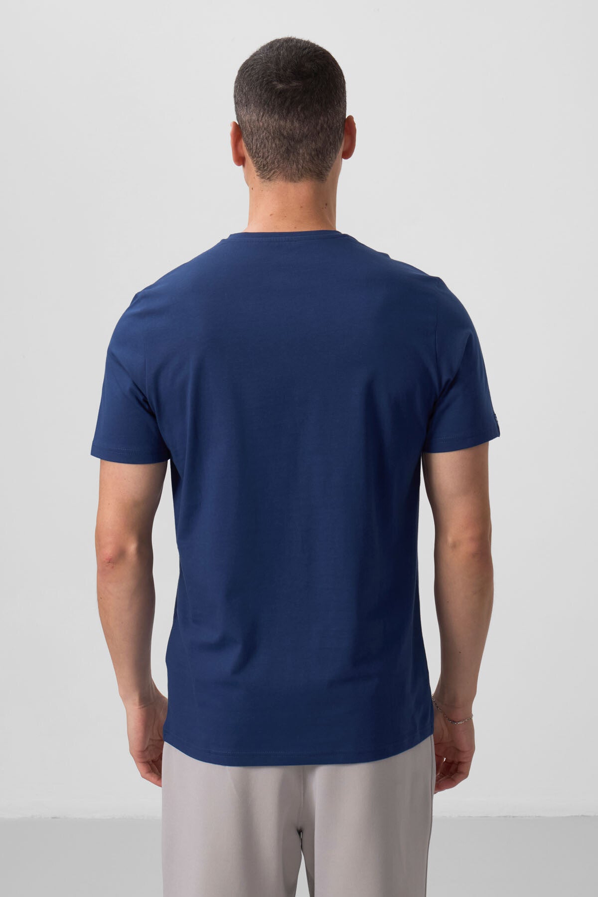 Image of İndigo Basic Kısa Kol Standart Kalıp V Yaka Erkek T-Shirt - 87912