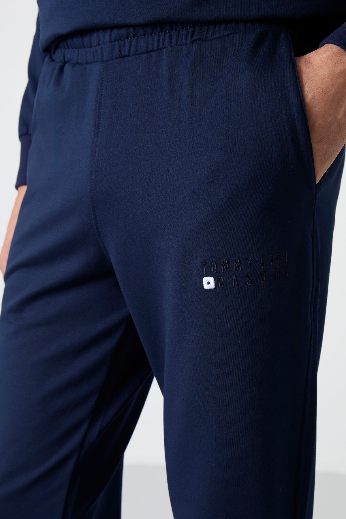 Image of İndigo Casual O Yaka Lastik Paça Pamuklu Erkek Oversize Eşofman Takımı - 85120