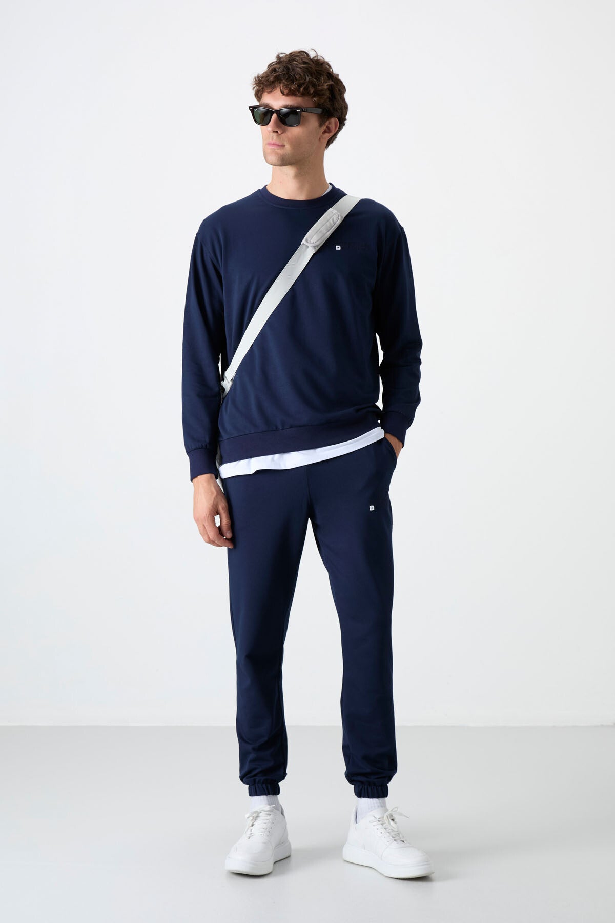 Image of İndigo Casual O Yaka Lastik Paça Pamuklu Erkek Oversize Eşofman Takımı - 85120