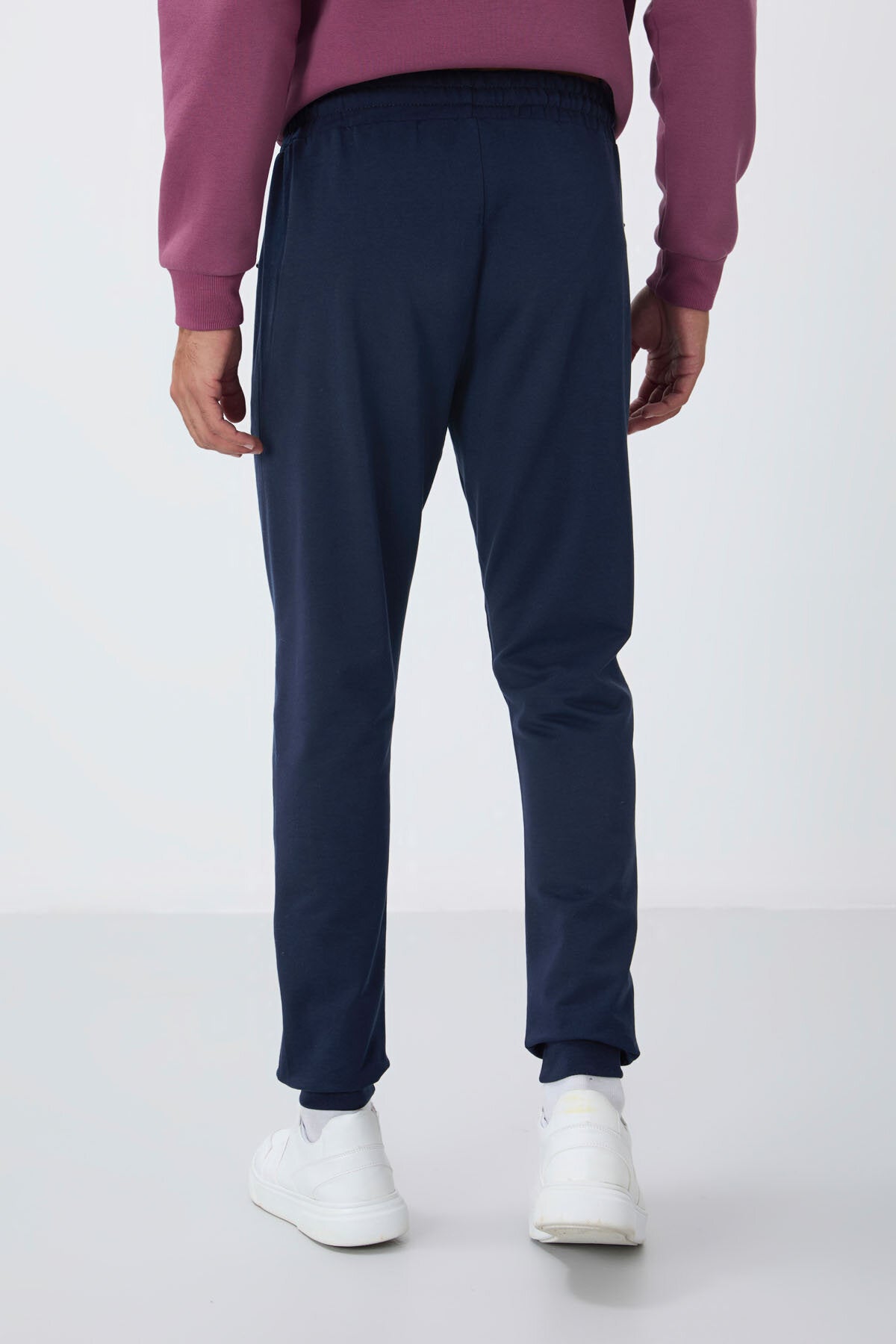 Image of İndigo Fermuar Cepli Standart Kalıp Jogger Erkek Eşofman Alt - 84651