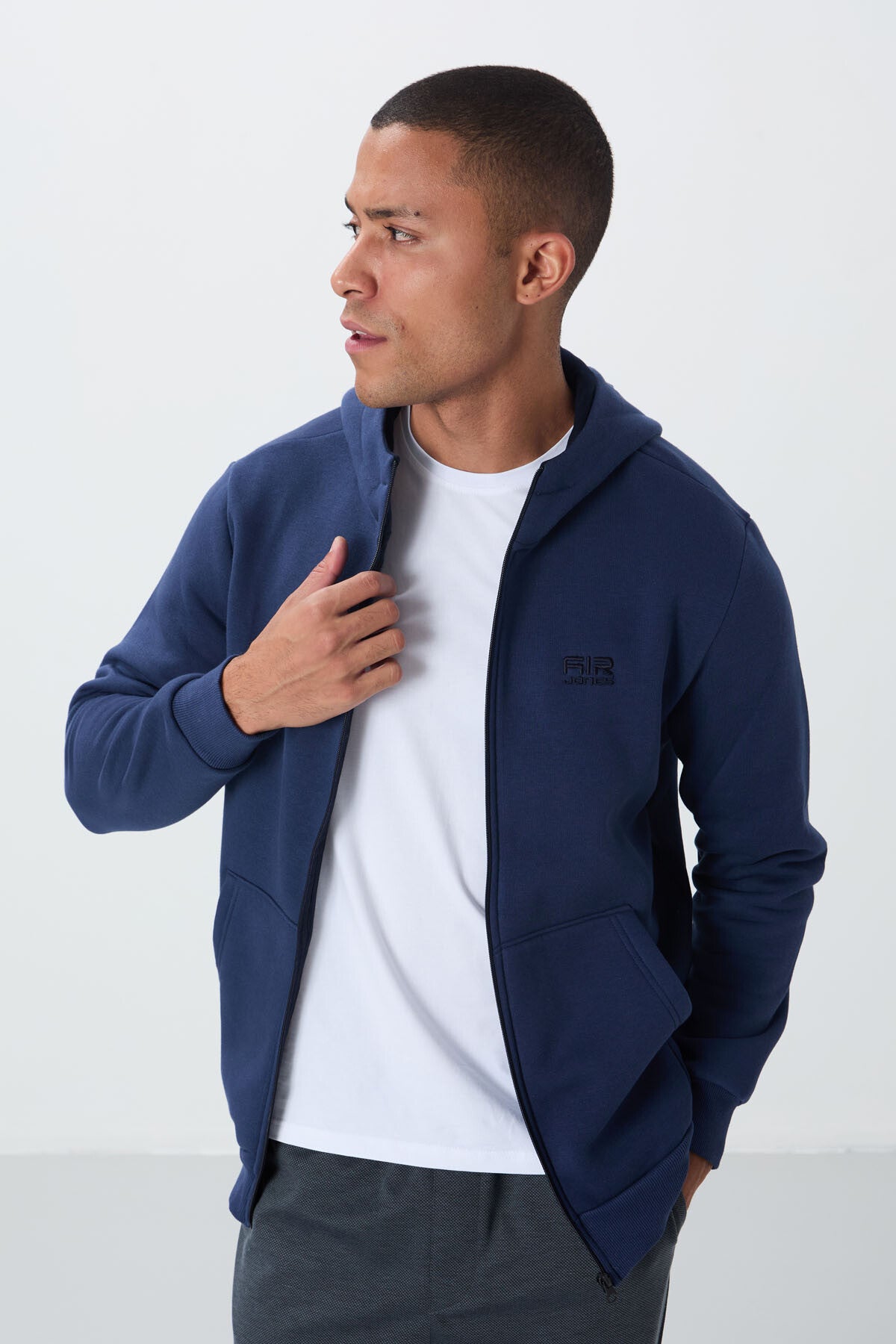 Image of Hector İndigo Şardonlu Erkek Sweatshirt - 88139
