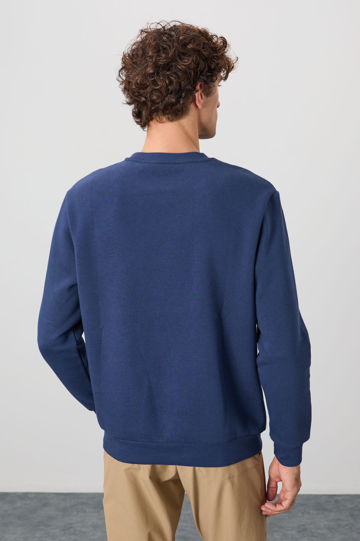 Image of Omar İndigo Şardonlu Erkek Sweatshirt - 88137