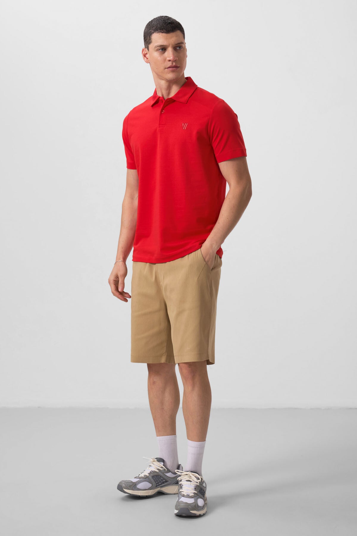 Image of Kırmızı Standart Kalıp Basic Polo Yaka Erkek T-Shirt - 87768