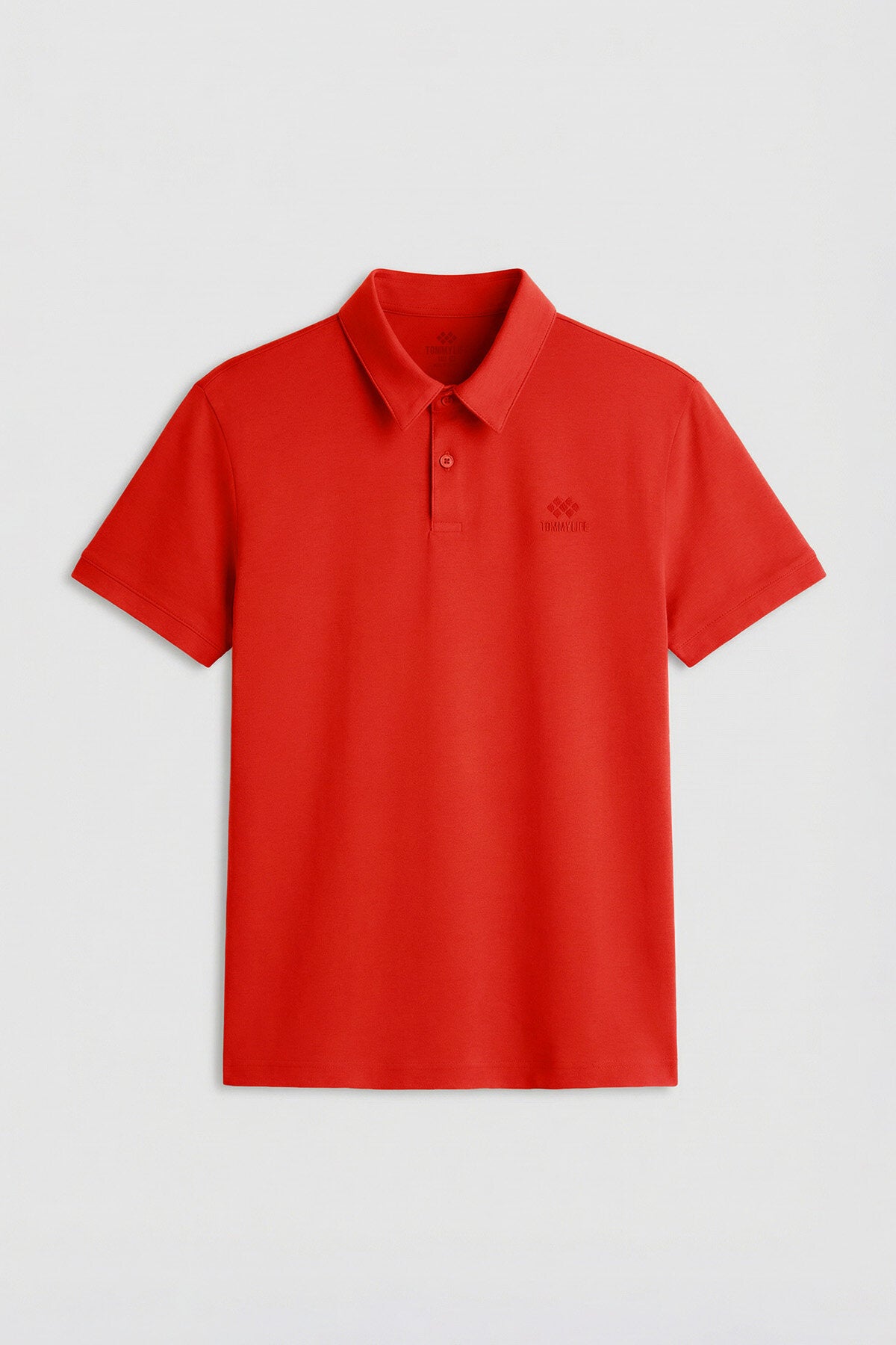 Image of Kırmızı Standart Kalıp Basic Polo Yaka Erkek T-Shirt - 87748