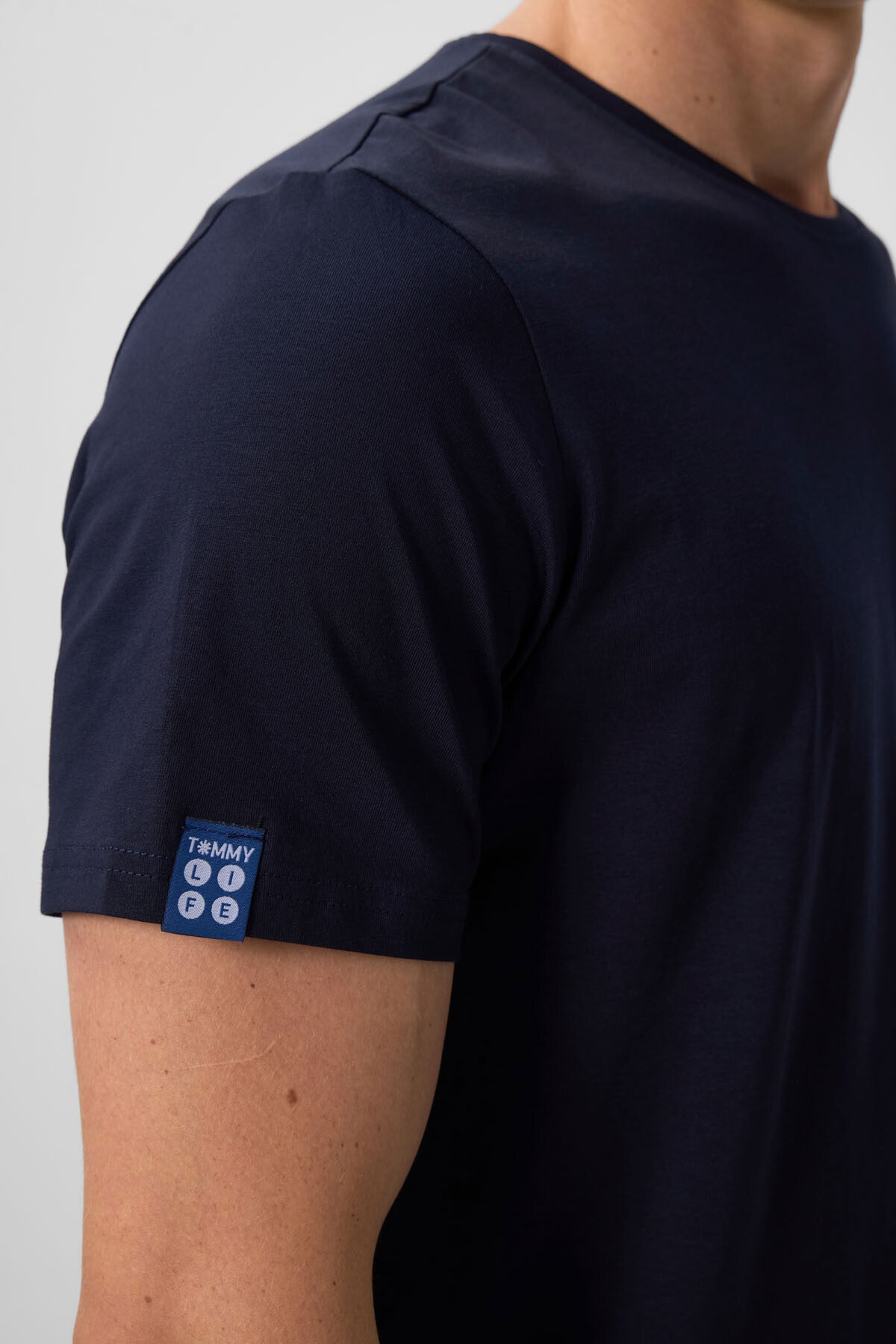 Image of Lacivert Erkek Basic Kısa Kol Standart Kalıp O Yaka T-shirt - 87911