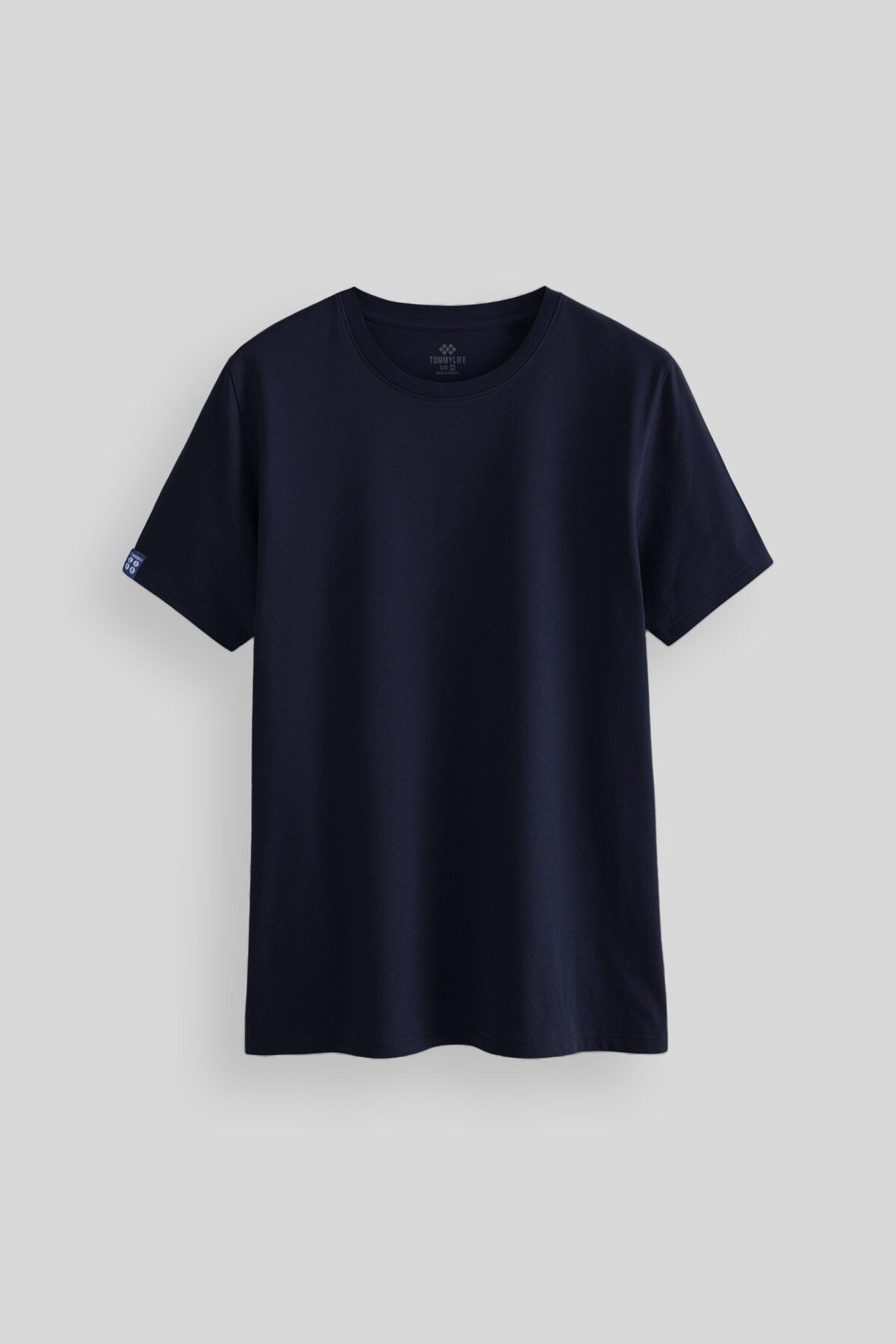 Image of Lacivert Erkek Basic Kısa Kol Standart Kalıp O Yaka T-shirt - 87911
