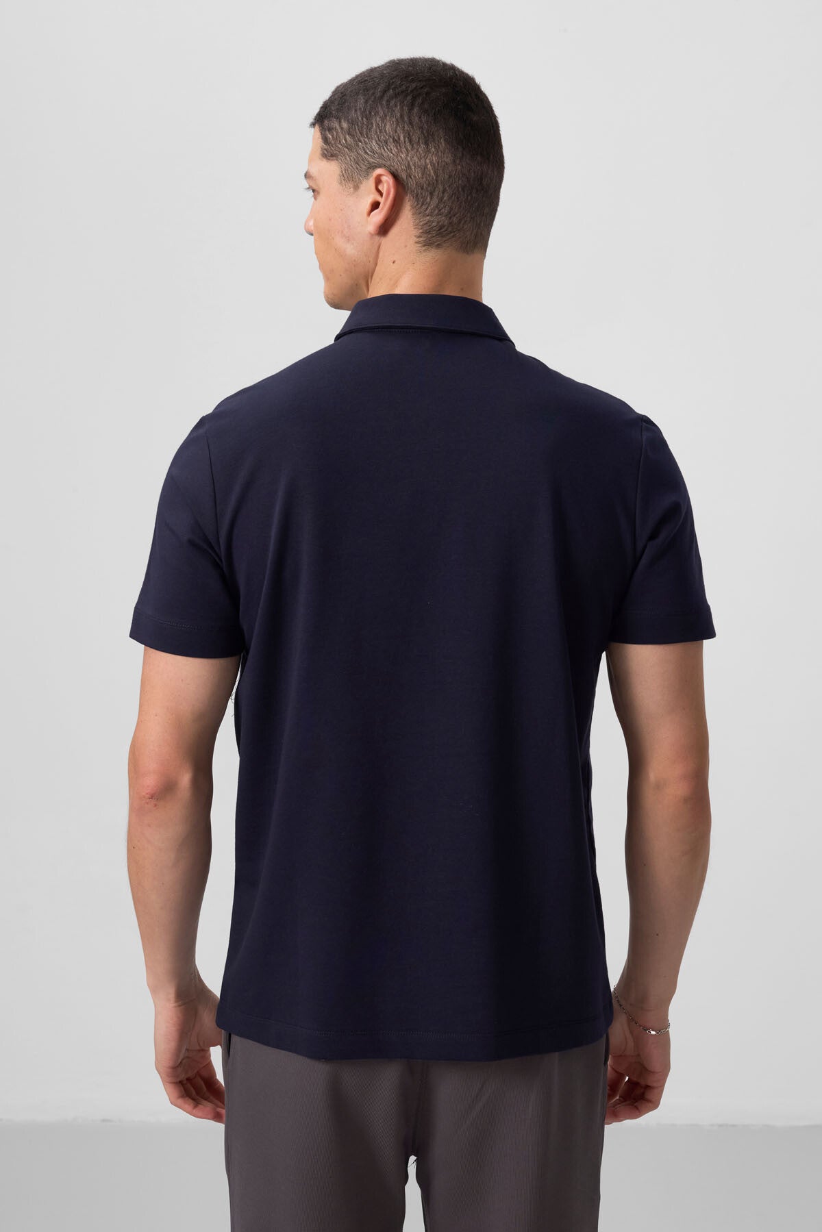 Image of Lacivert Standart Kalıp Basic Polo Yaka Erkek T-Shirt - 87768