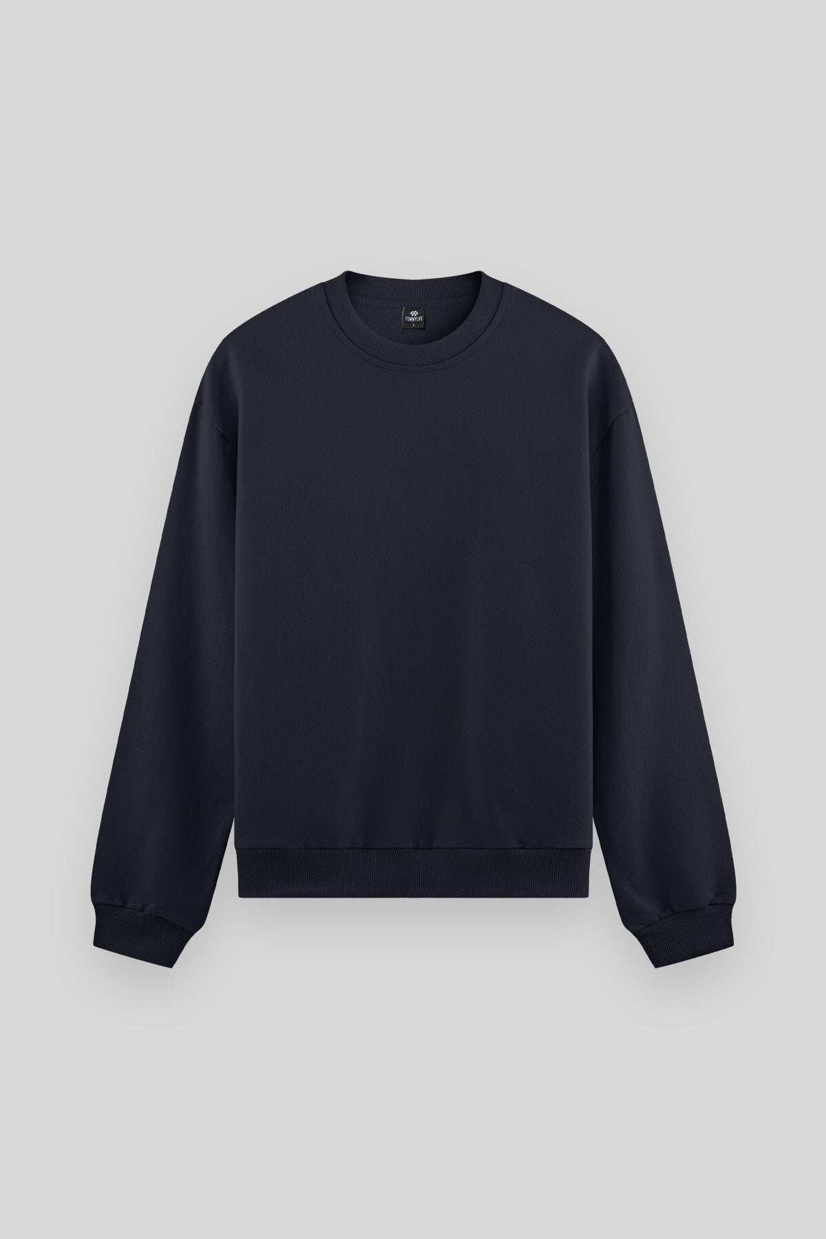 Image of Lacivert Basic O Yaka Rahat Form Erkek Sweatshirt - 88053