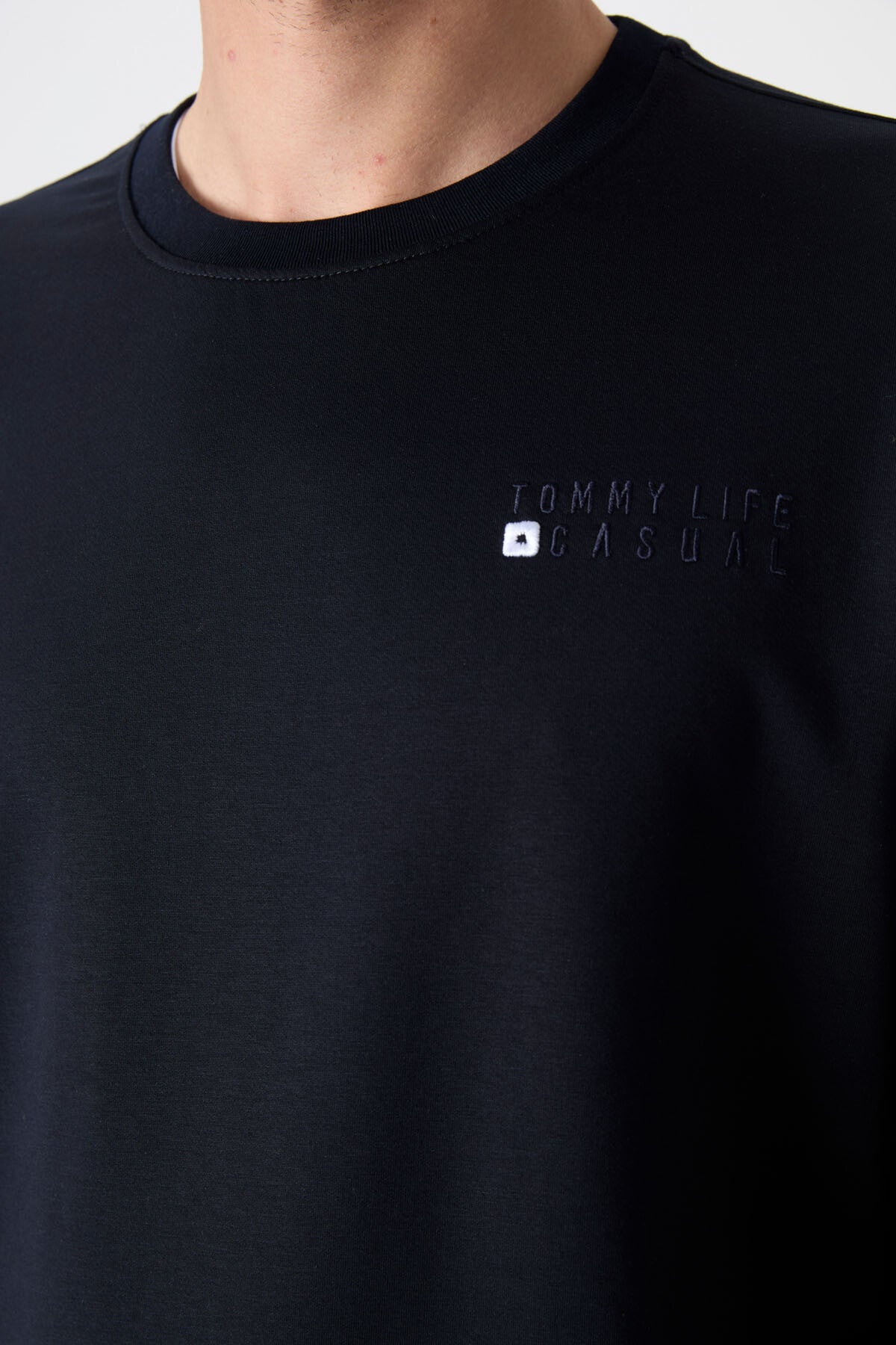 Image of Lacivert Casual O Yaka Jogger Erkek Oversize Eşofman Takımı - 85120