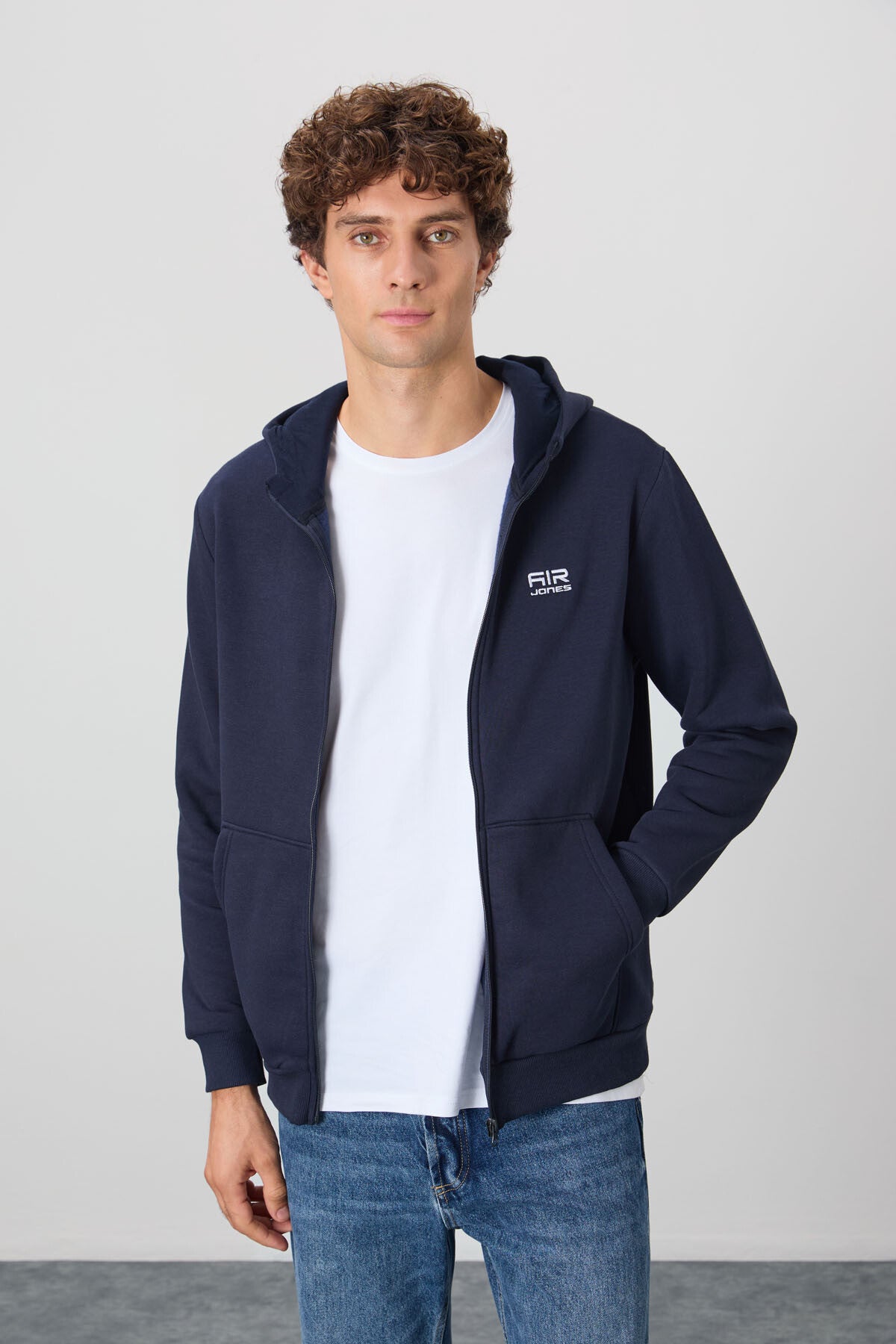 Image of Hector Lacivert Şardonlu Erkek Sweatshirt - 88139