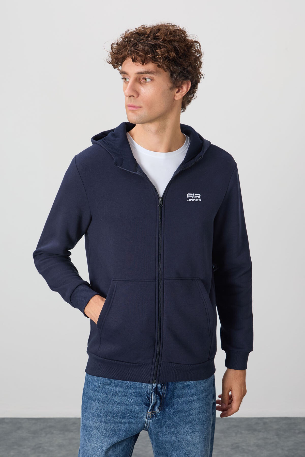 Image of Hector Lacivert Şardonlu Erkek Sweatshirt - 88139