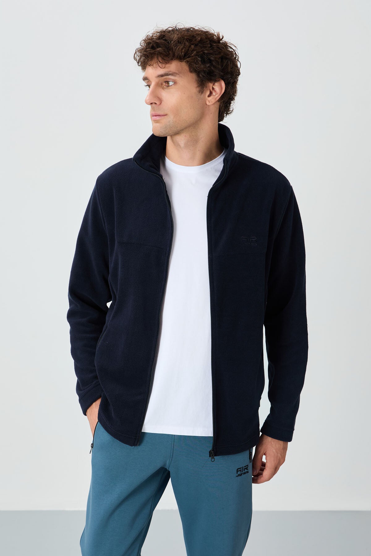 Image of Hardy Lacivert Standart Kalıp Polar Erkek Sweatshirt - 88299