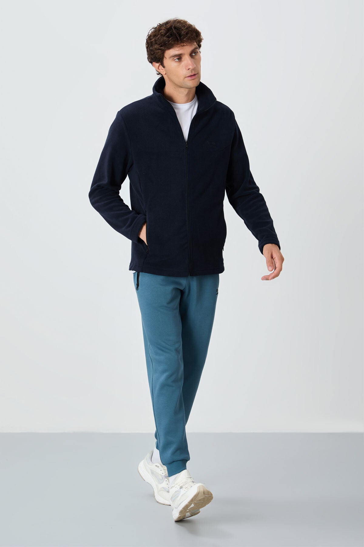 Image of Hardy Lacivert Standart Kalıp Polar Erkek Sweatshirt - 88299
