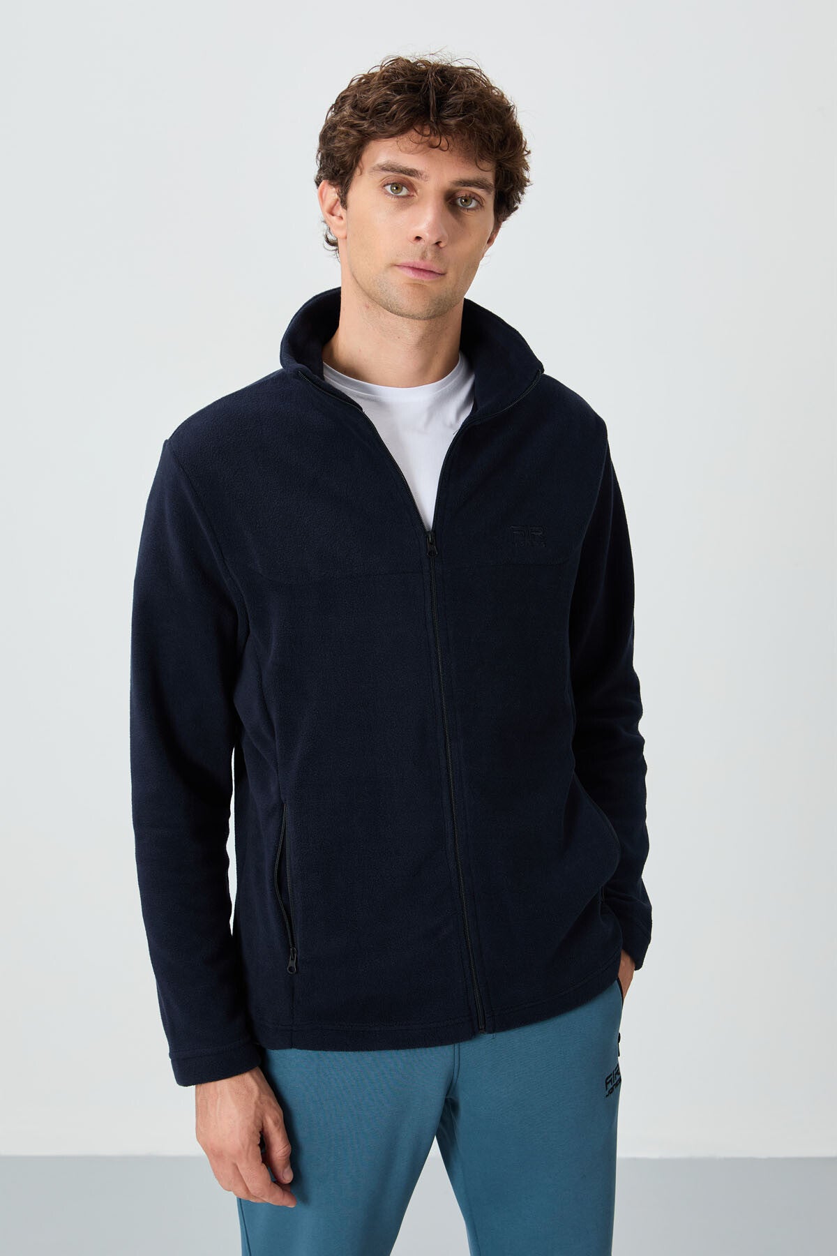 Image of Hardy Lacivert Standart Kalıp Polar Erkek Sweatshirt - 88299