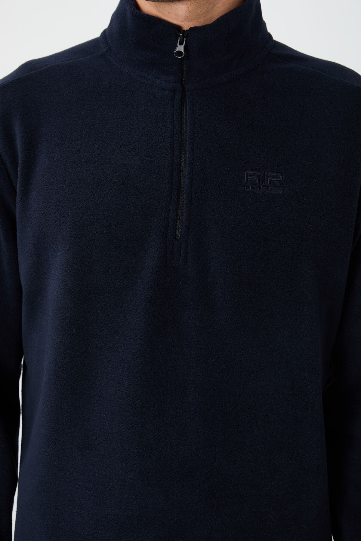 Image of River Lacivert Dik Yaka Erkek Polar Sweatshirt - 88310