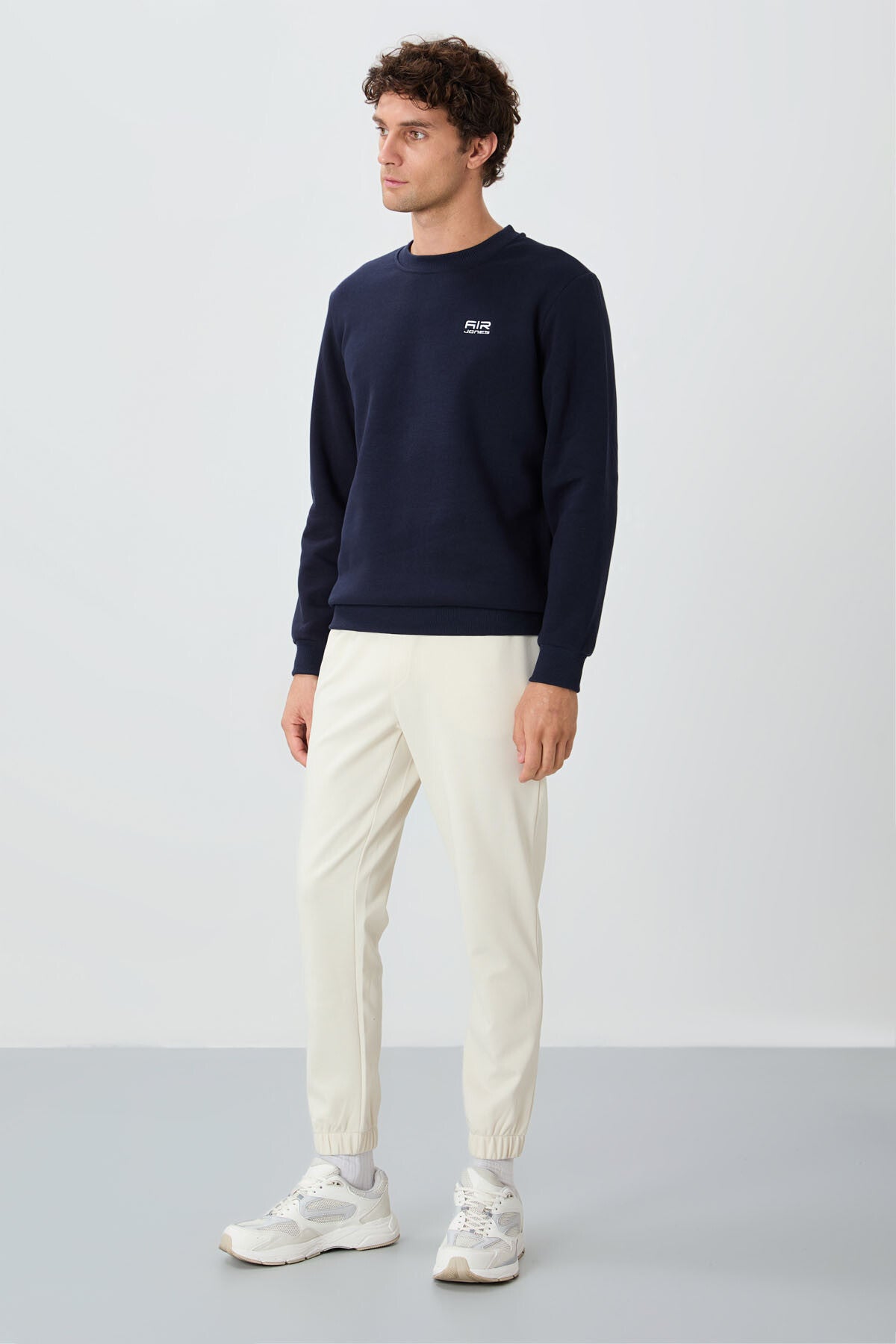 Image of Omar Lacivert Şardonlu Erkek Sweatshirt - 88137