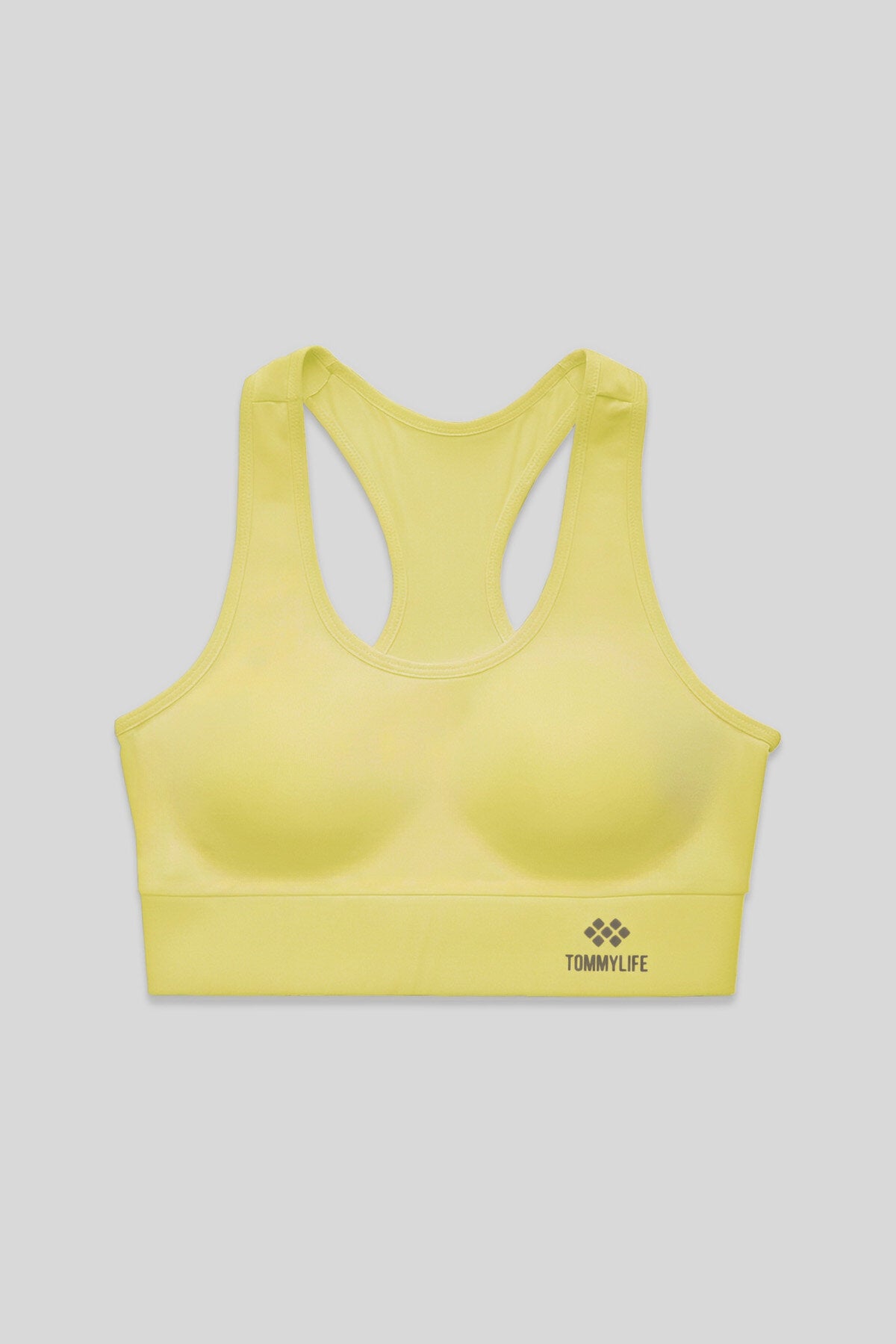 Image of Limon Sırt Detaylı Dar Kalıp U Yaka Kadın Spor Büstiyer - 97120