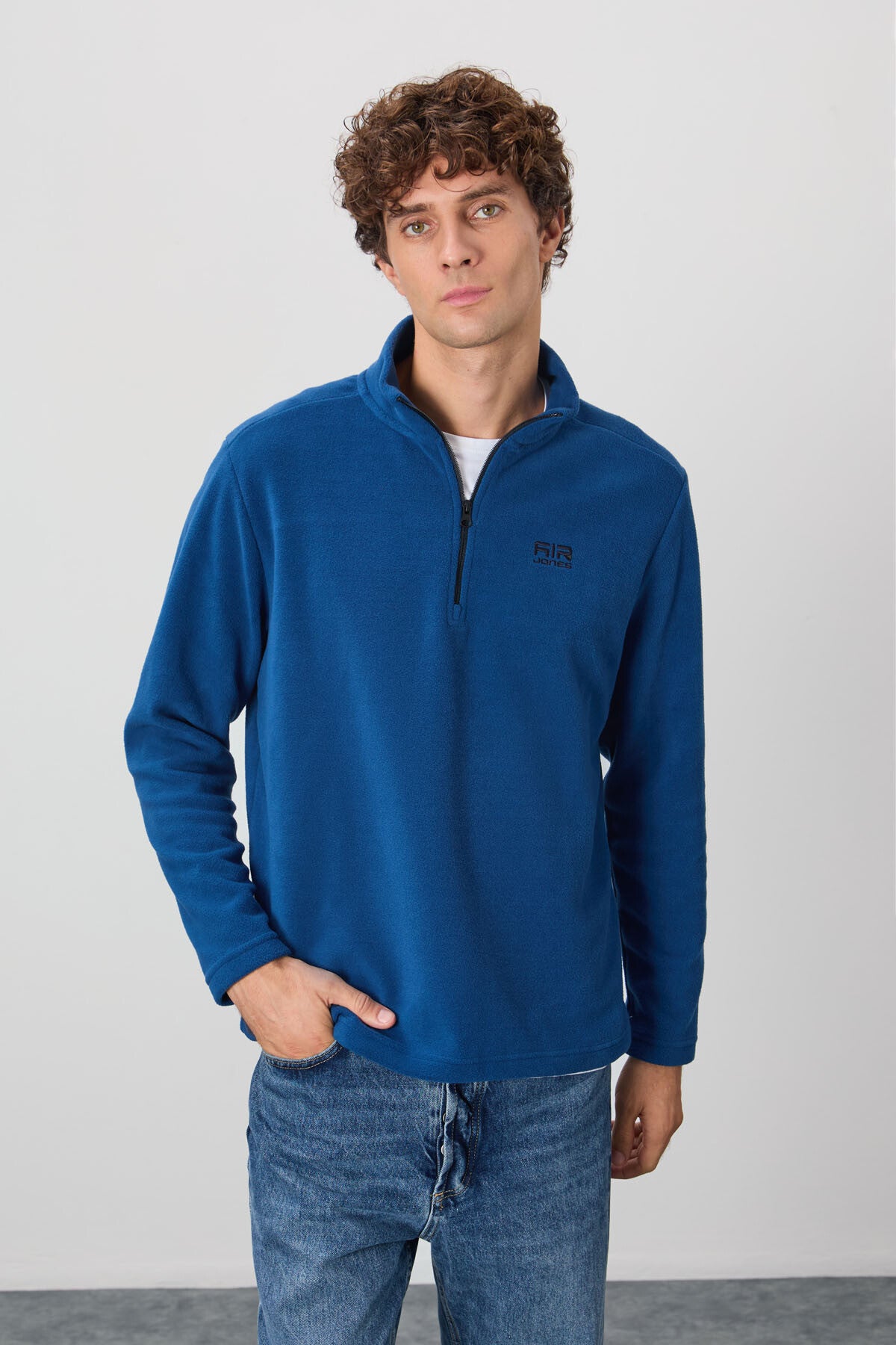 Image of River Parlament Dik Yaka Erkek Polar Sweatshirt - 88310