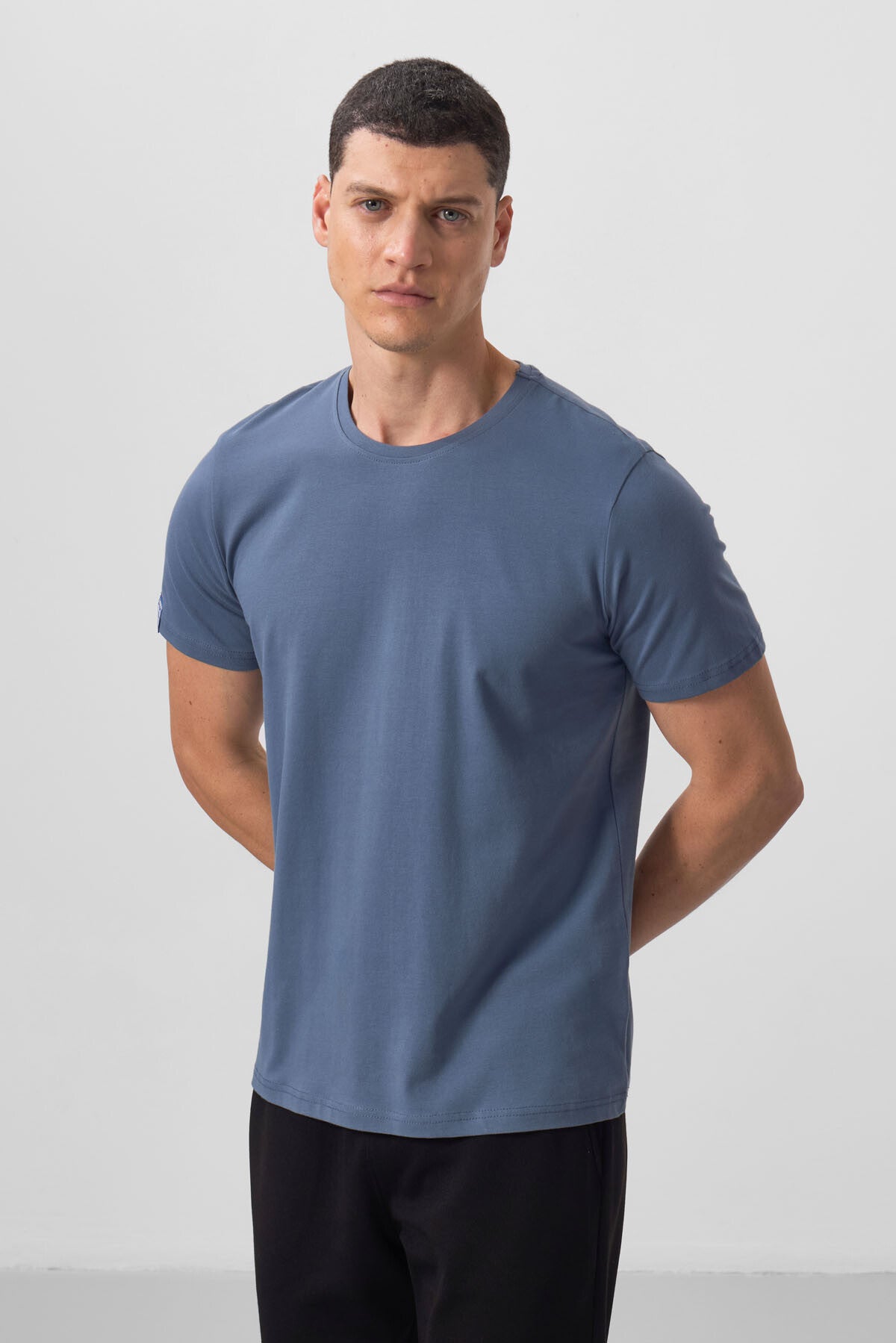 Image of Petrol Erkek Basic Kısa Kol Standart Kalıp O Yaka T-shirt - 87911