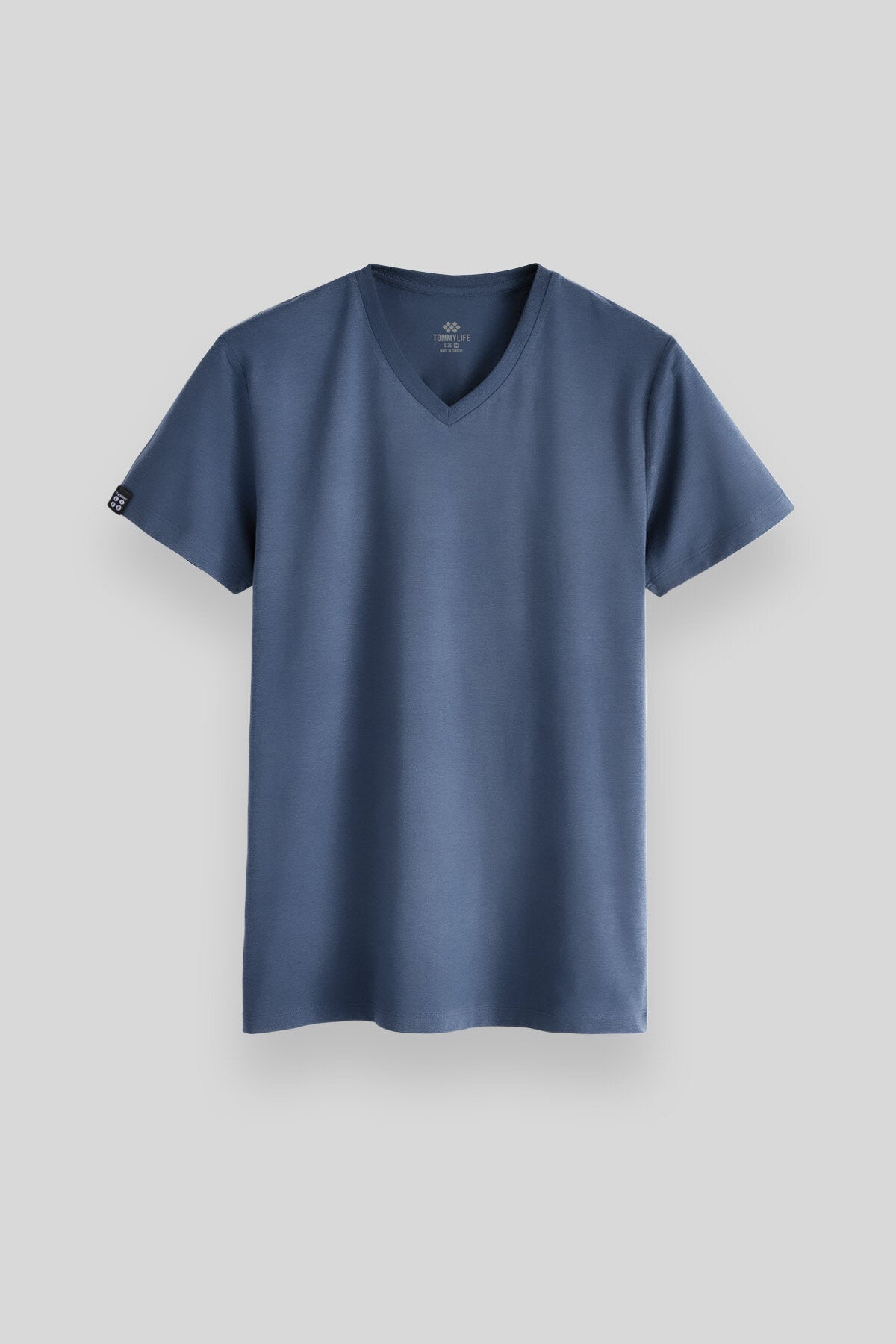 Image of Petrol Basic Kısa Kol Standart Kalıp V Yaka Erkek T-Shirt - 87912